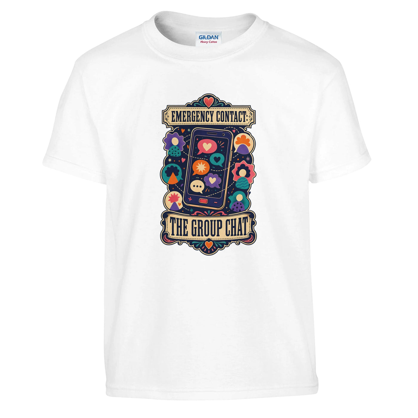 Emergency Contact — The Group Chat Kids' T-shirt