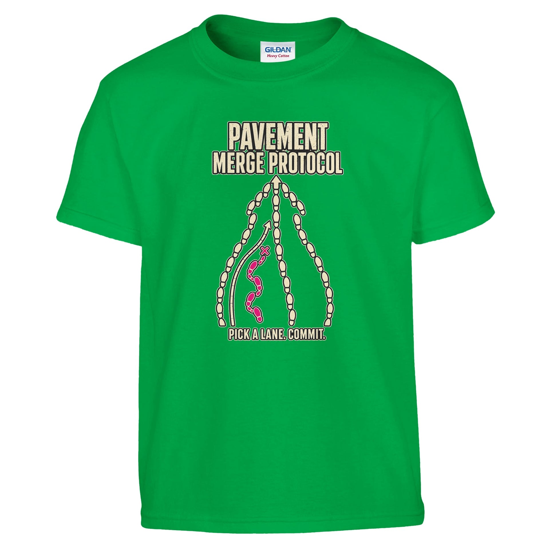 Pavement Merge Protocol — Pick a Lane Kids' T-shirt — product view 8