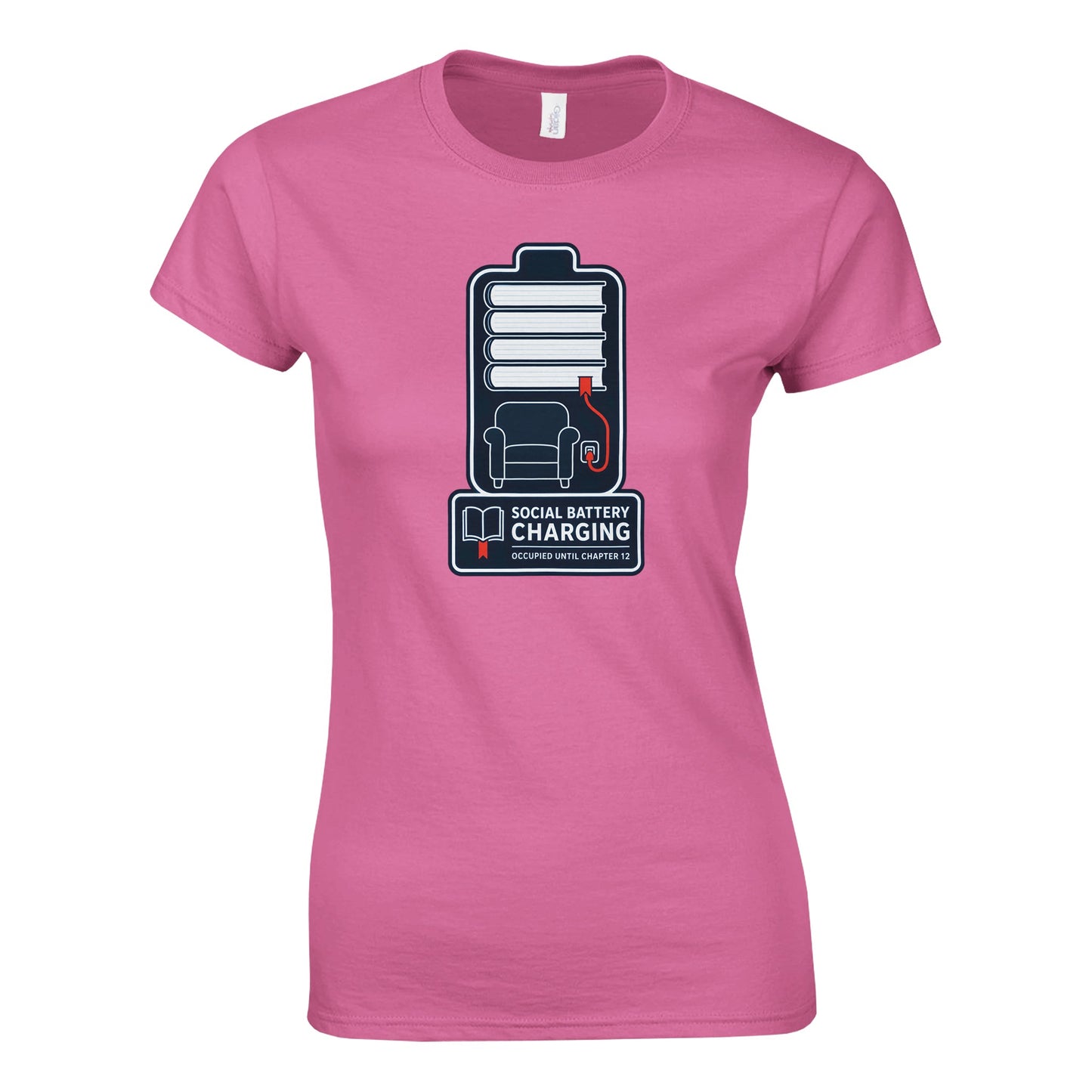 Social Battery Charging Women's T-shirt — product view 7