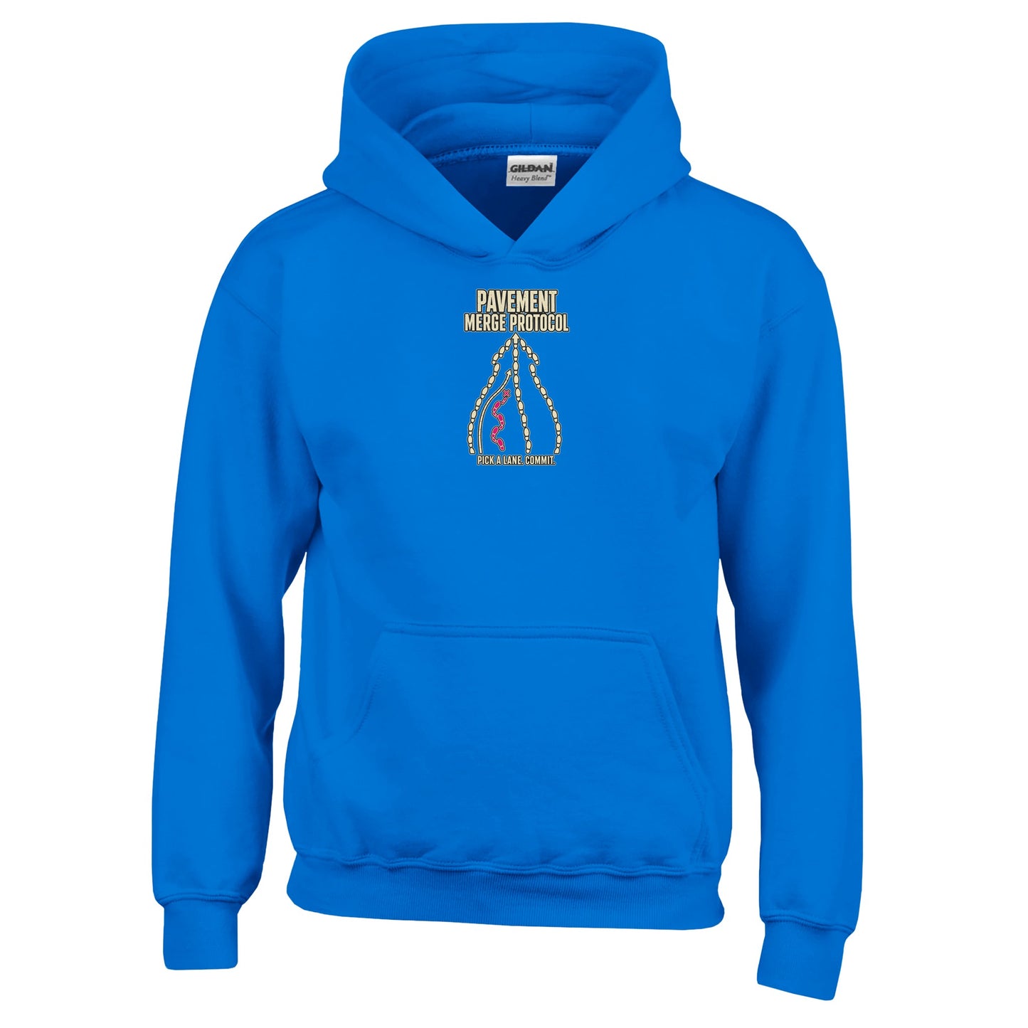 Pavement Merge Protocol — Pick a Lane Kids' Hoodie — product view 11