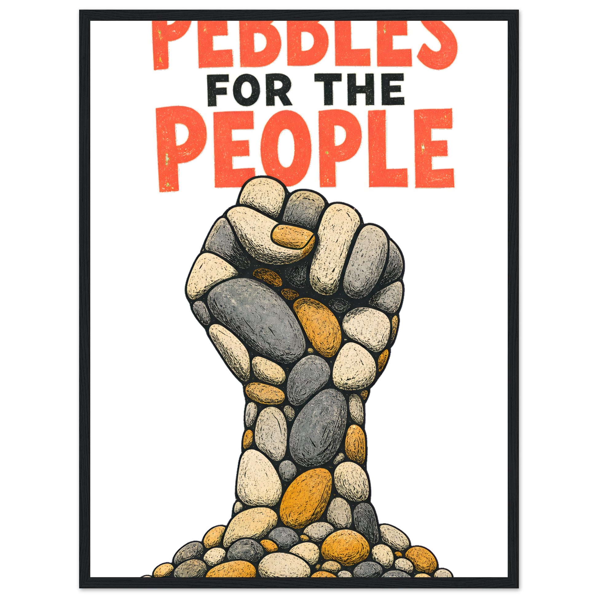 Pebbles for the People Graphic Framed Wall Art — product view 4