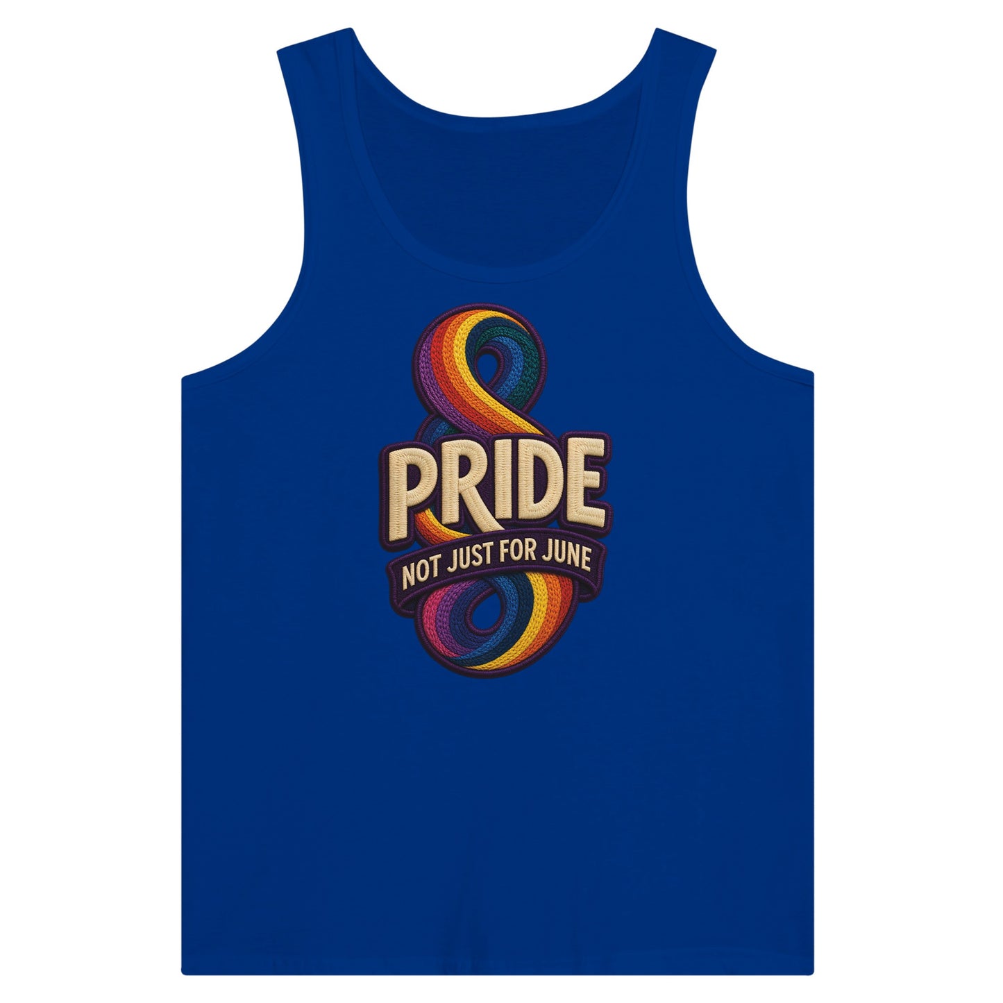 Pride: Not Just for June Premium Unisex Tank Top — product view 3