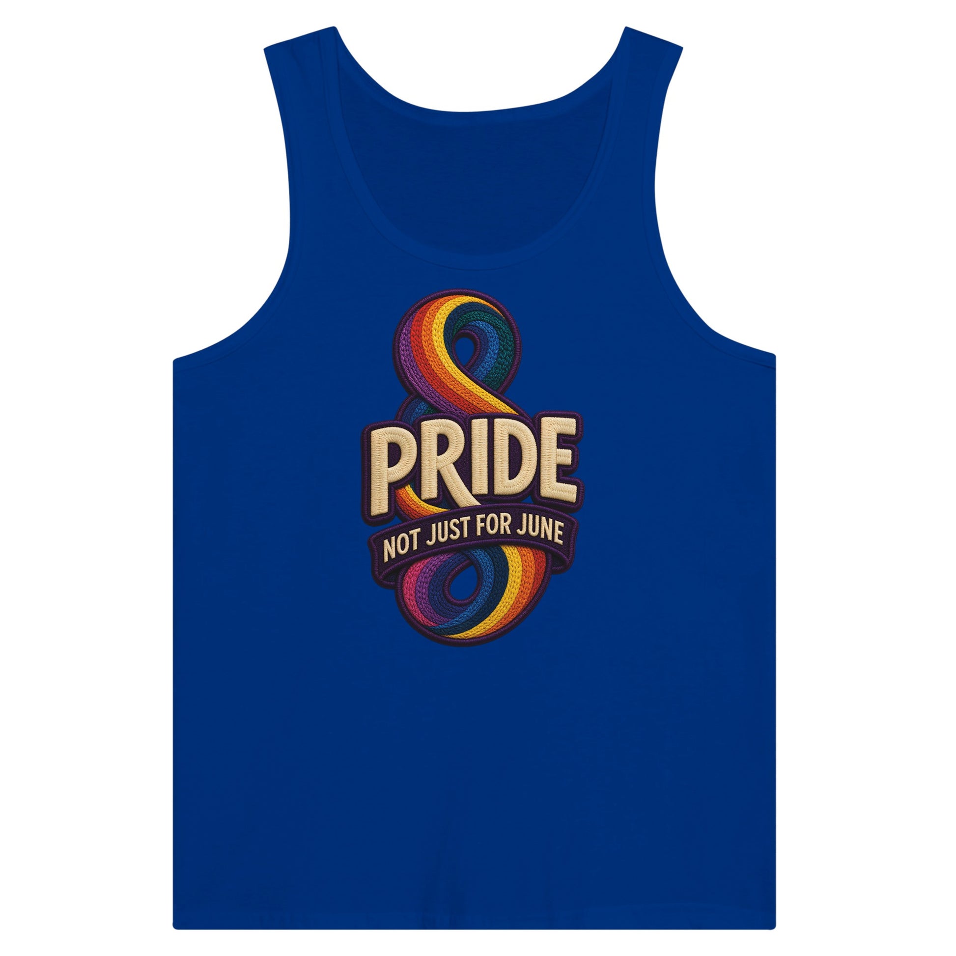 Pride: Not Just for June Premium Unisex Tank Top — product view 3