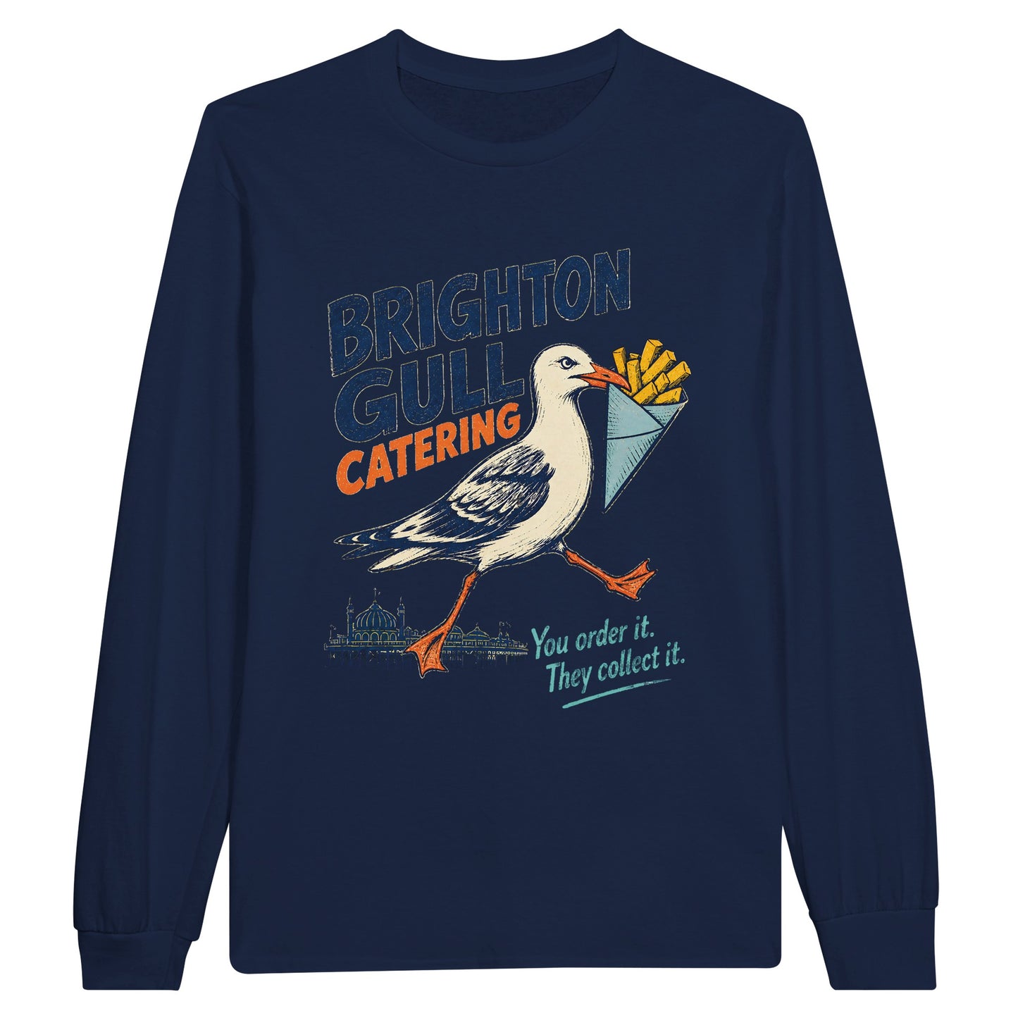 Brighton Gull Catering - You Order It, They Collect It Long-Sleeve T-shirt — product view 11