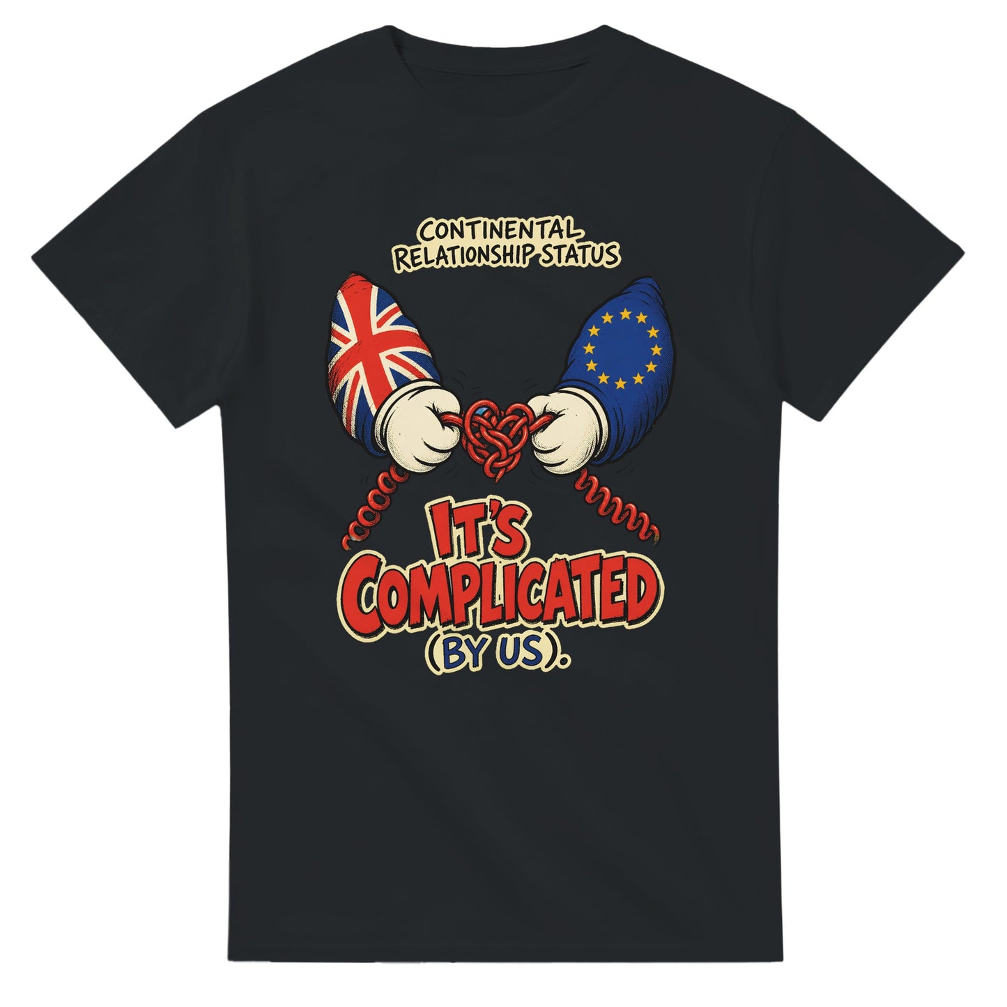 It's Complicated (By Us) UK–EU 1990s Cartoon T-shirt — product view 10