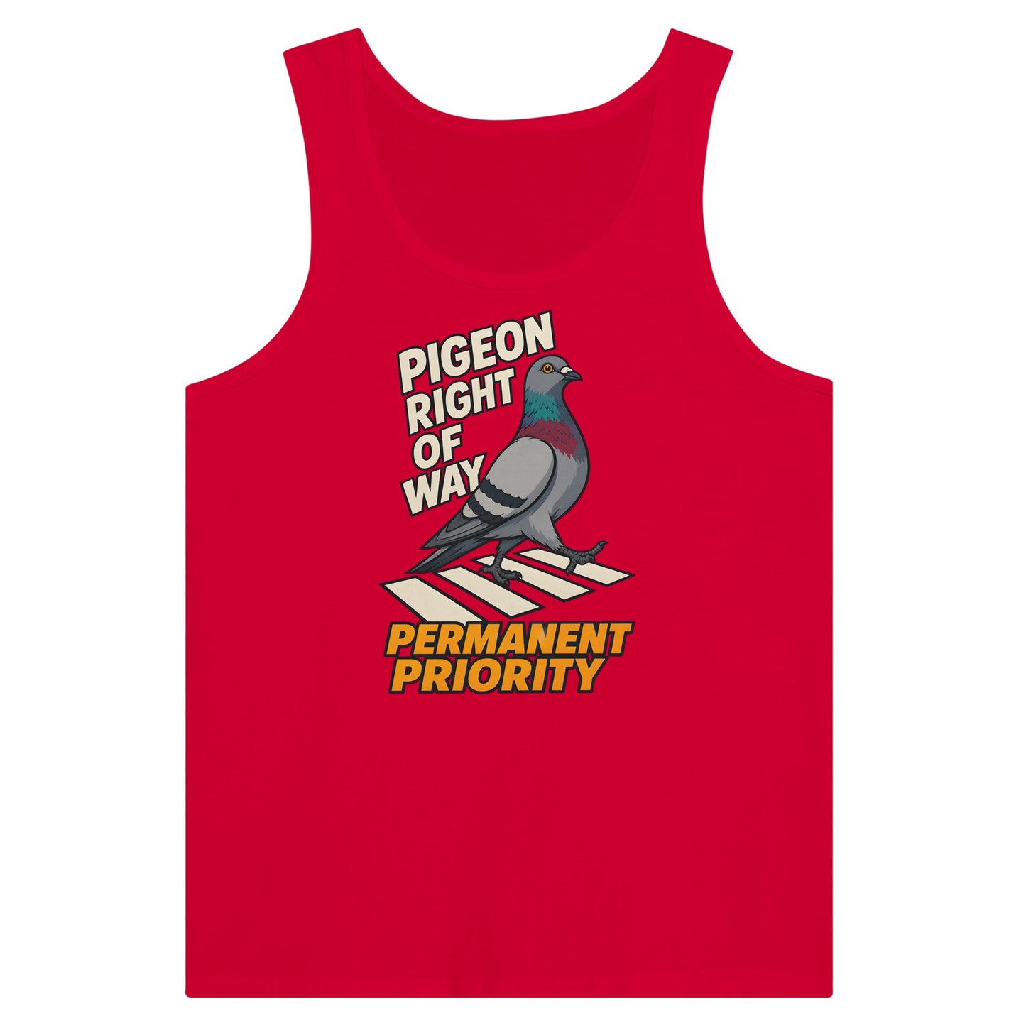 Pigeon Right of Way Premium Unisex Tank Top — product view 12