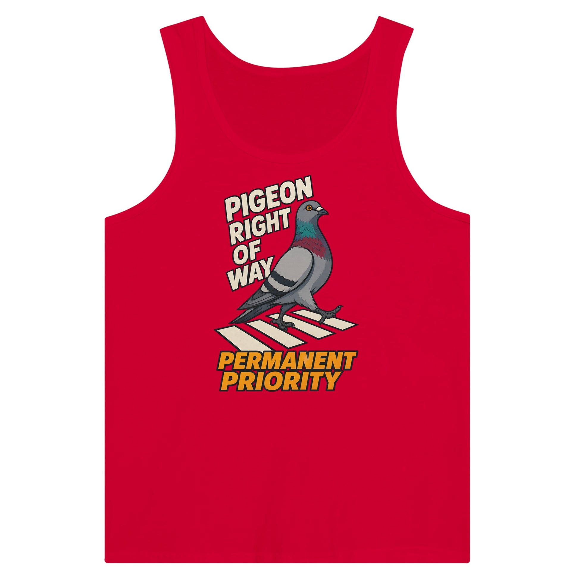 Pigeon Right of Way Premium Unisex Tank Top — product view 12