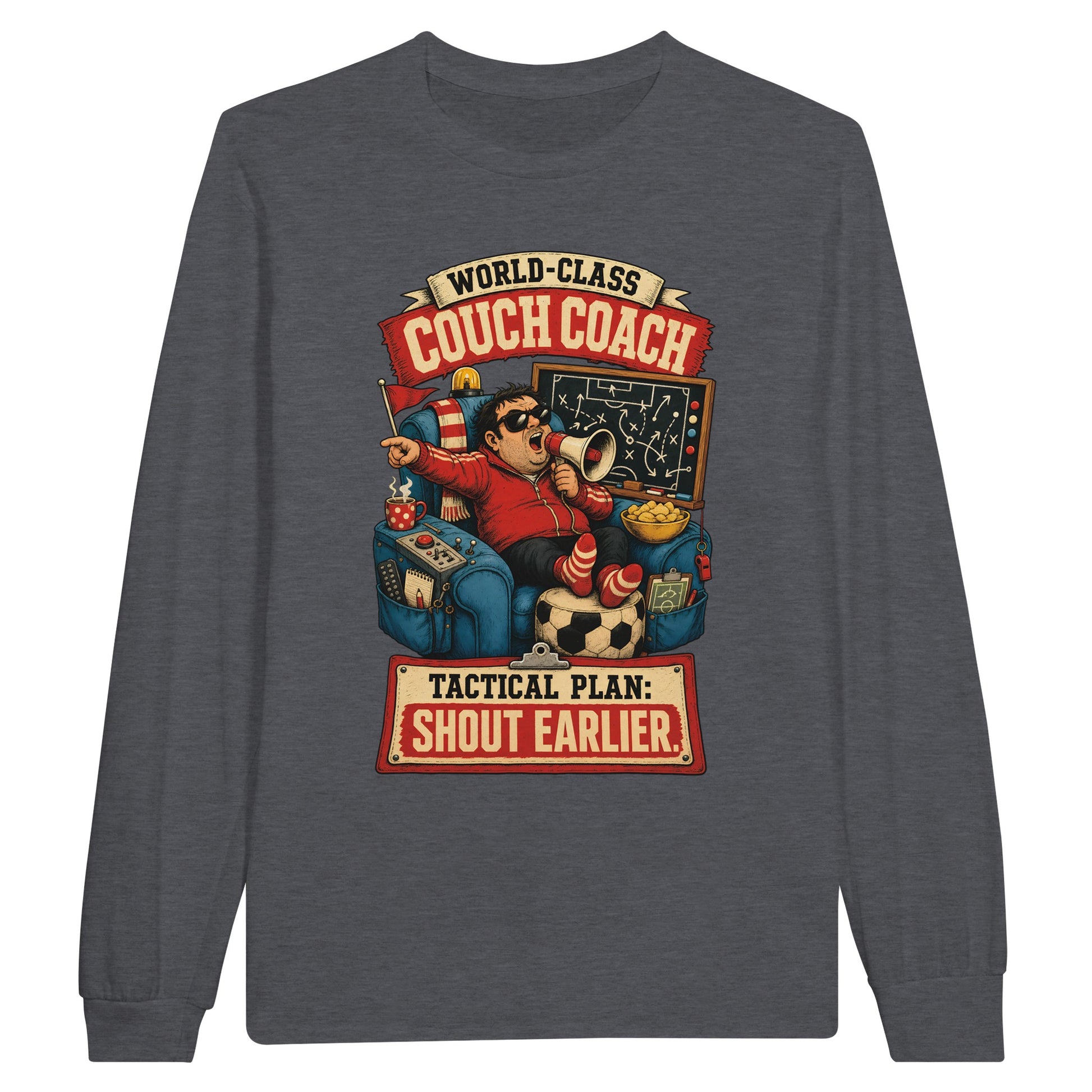 World-Class Couch Coach Long-Sleeve T-shirt — product view 2