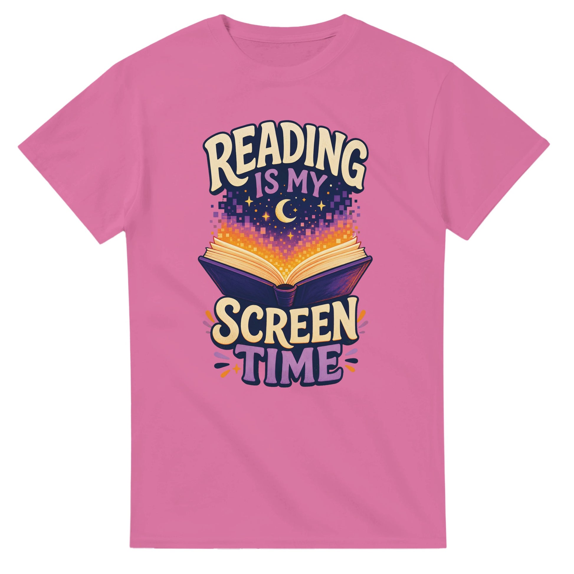 Reading Is My Screen Time Book Graphic T-shirt — product view 4