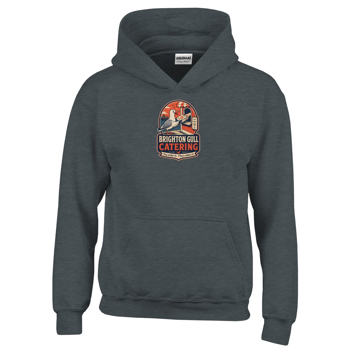 Brighton Gull Catering — Illustrated Kids' Hoodie — product view 9