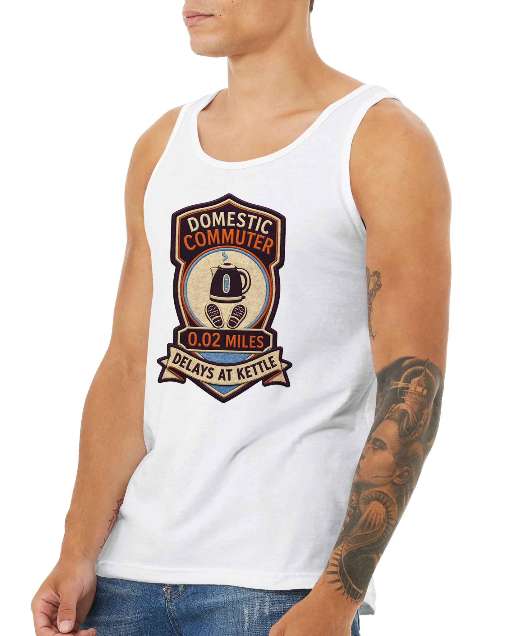 Domestic Commuter Premium Unisex Tank Top — product view 16