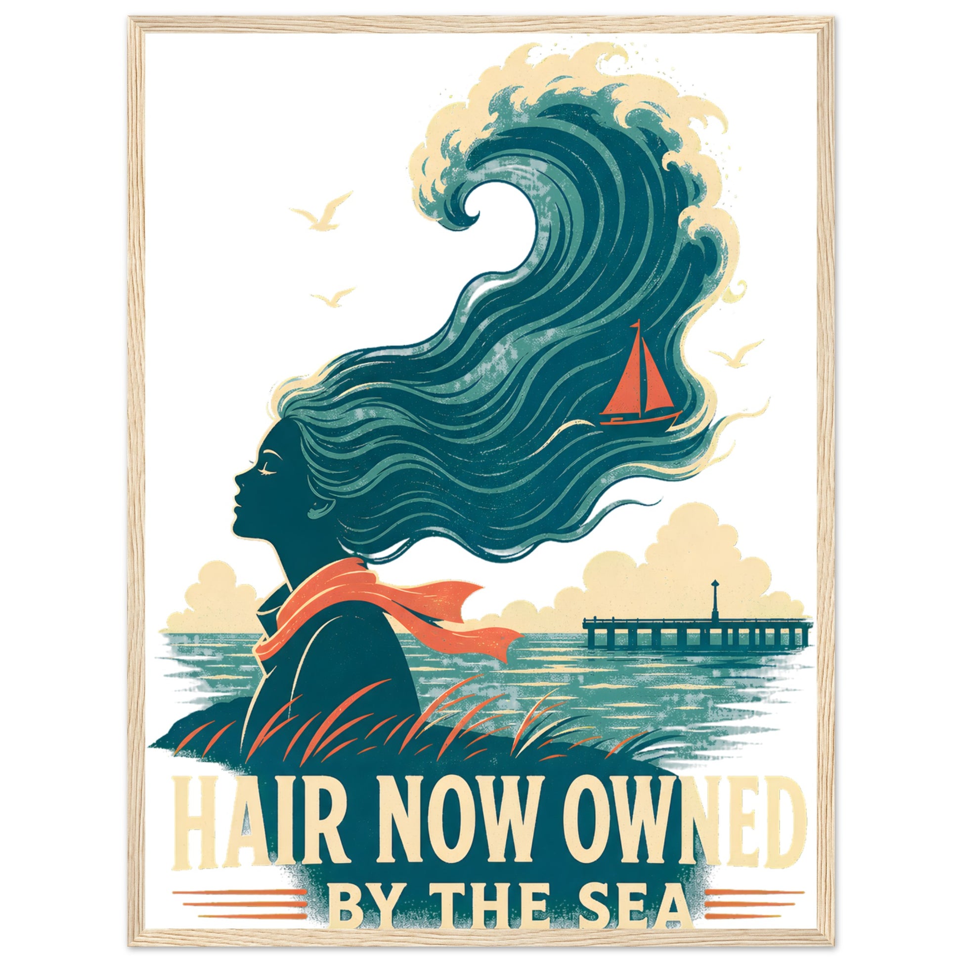 Hair Now Owned by the Sea Framed Wall Art — product view 9