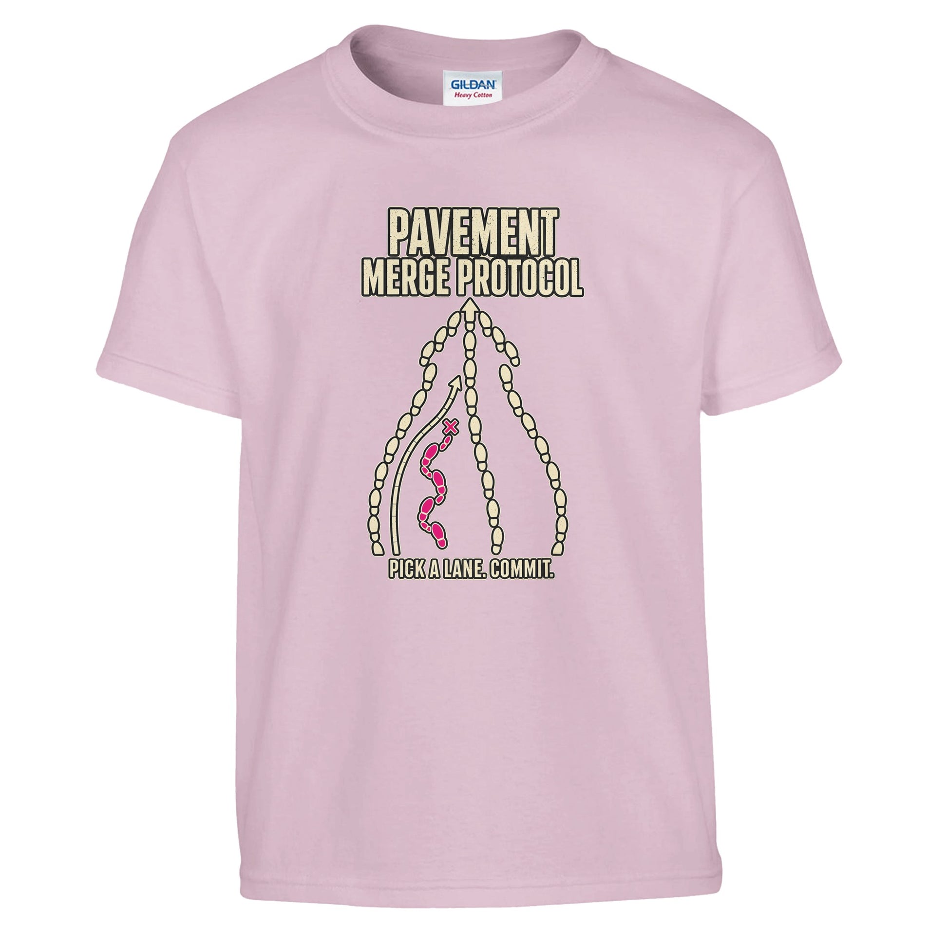 Pavement Merge Protocol — Pick a Lane Kids' T-shirt — product view 9