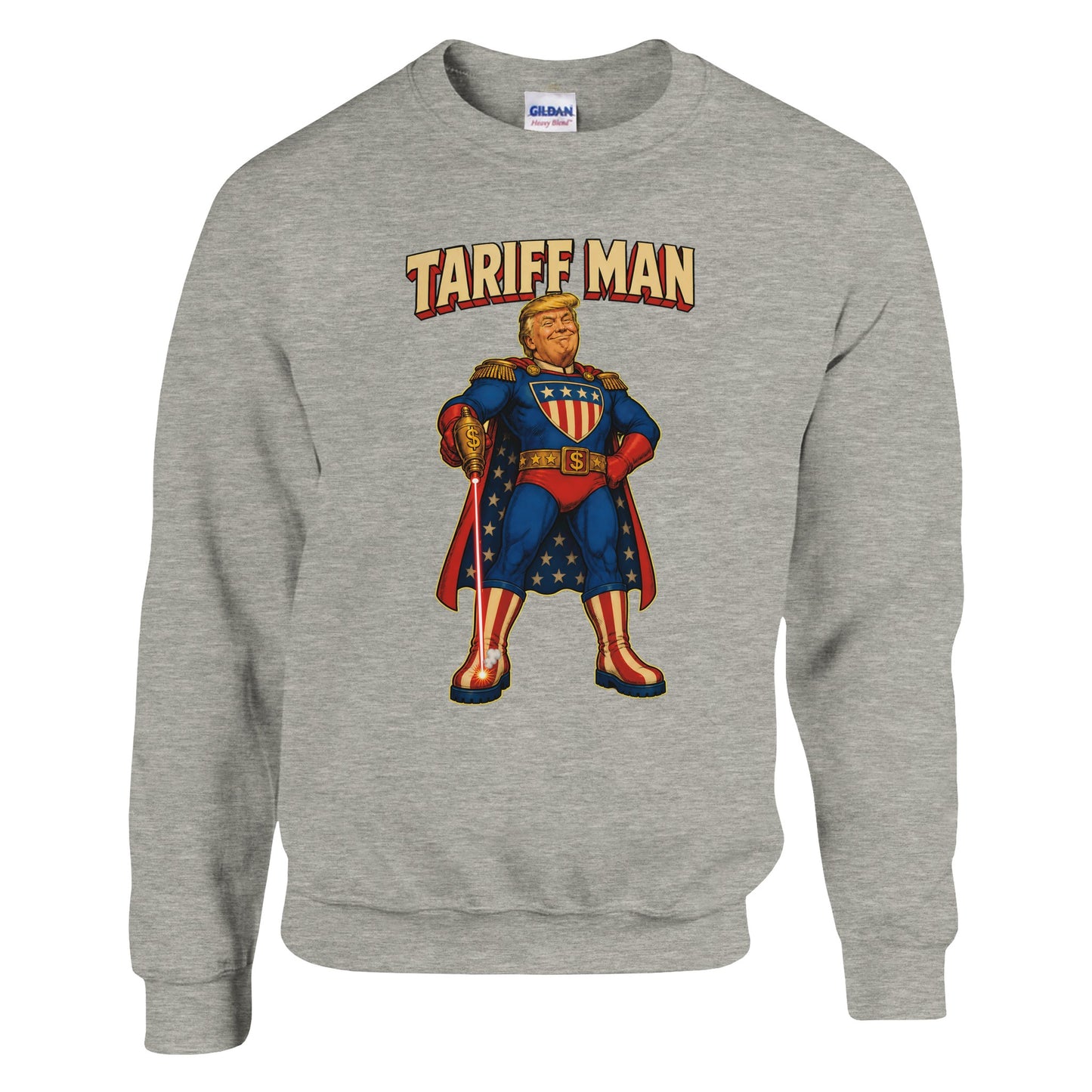 Tariff Man – Self-Shot Satire Sweatshirt — product view 17