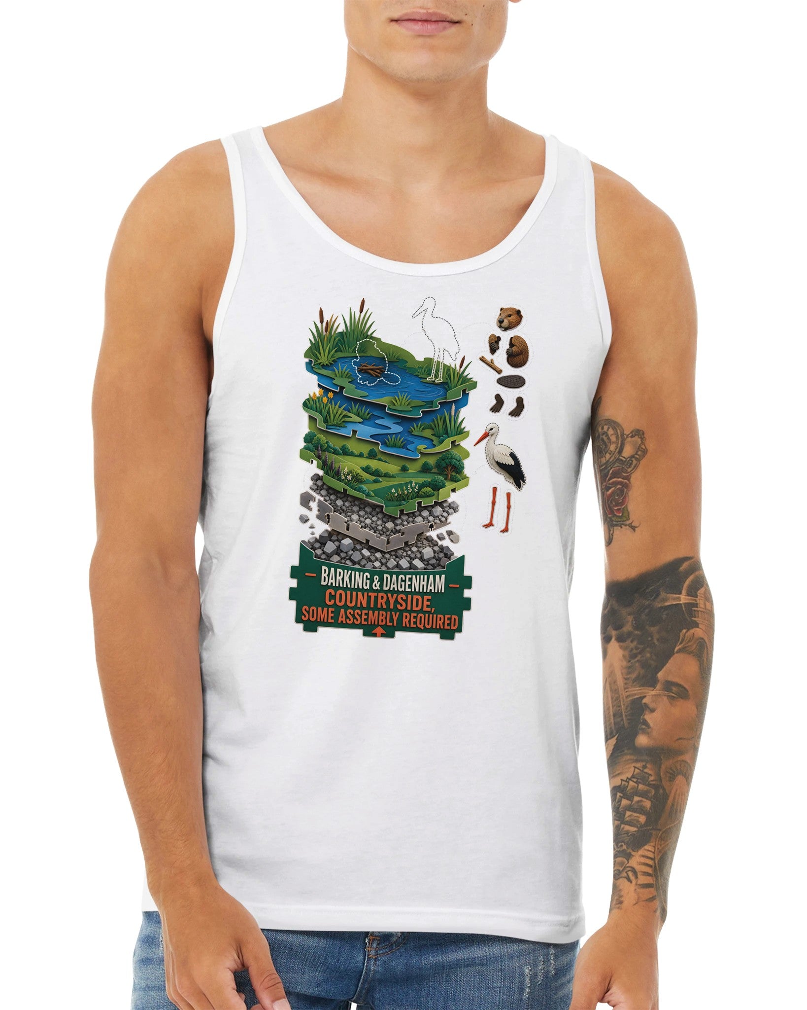 Barking & Dagenham Countryside Premium Unisex Tank Top — product view 15