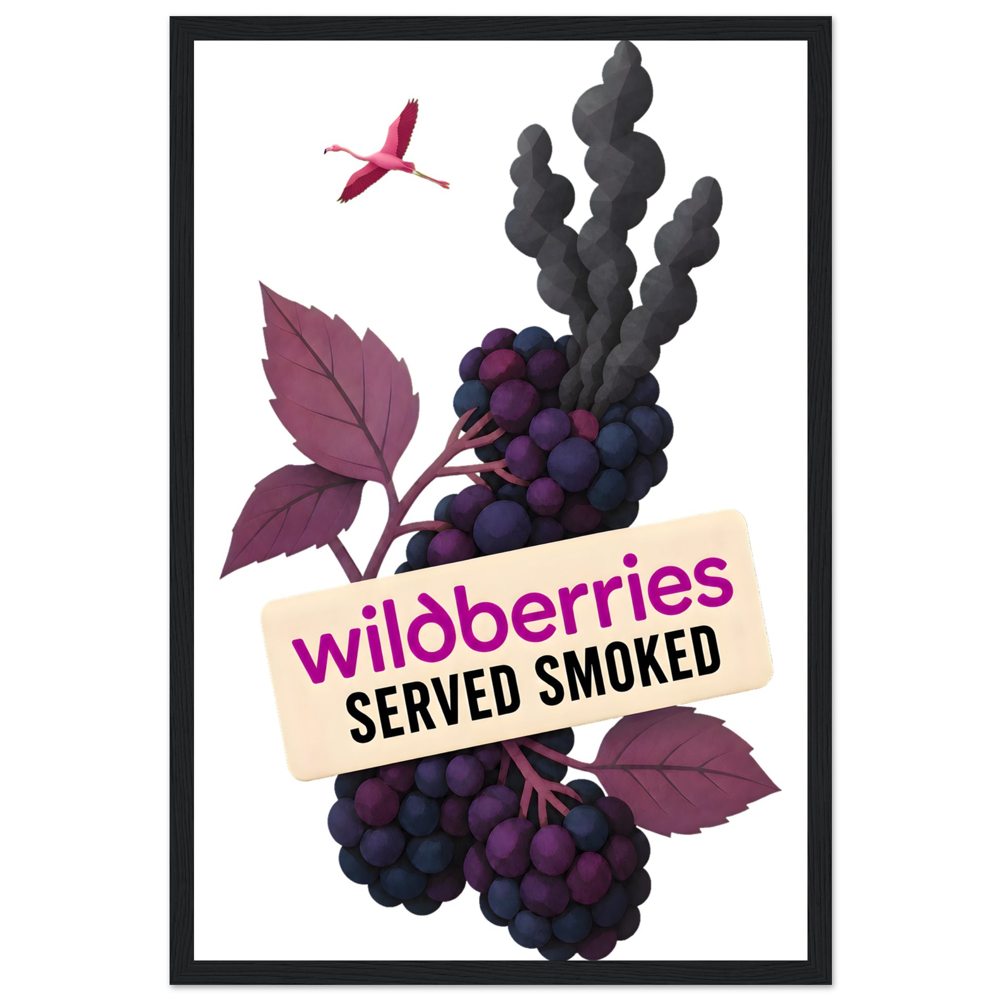 Wildberries, Served Smoked Framed Wall Art — product view 6