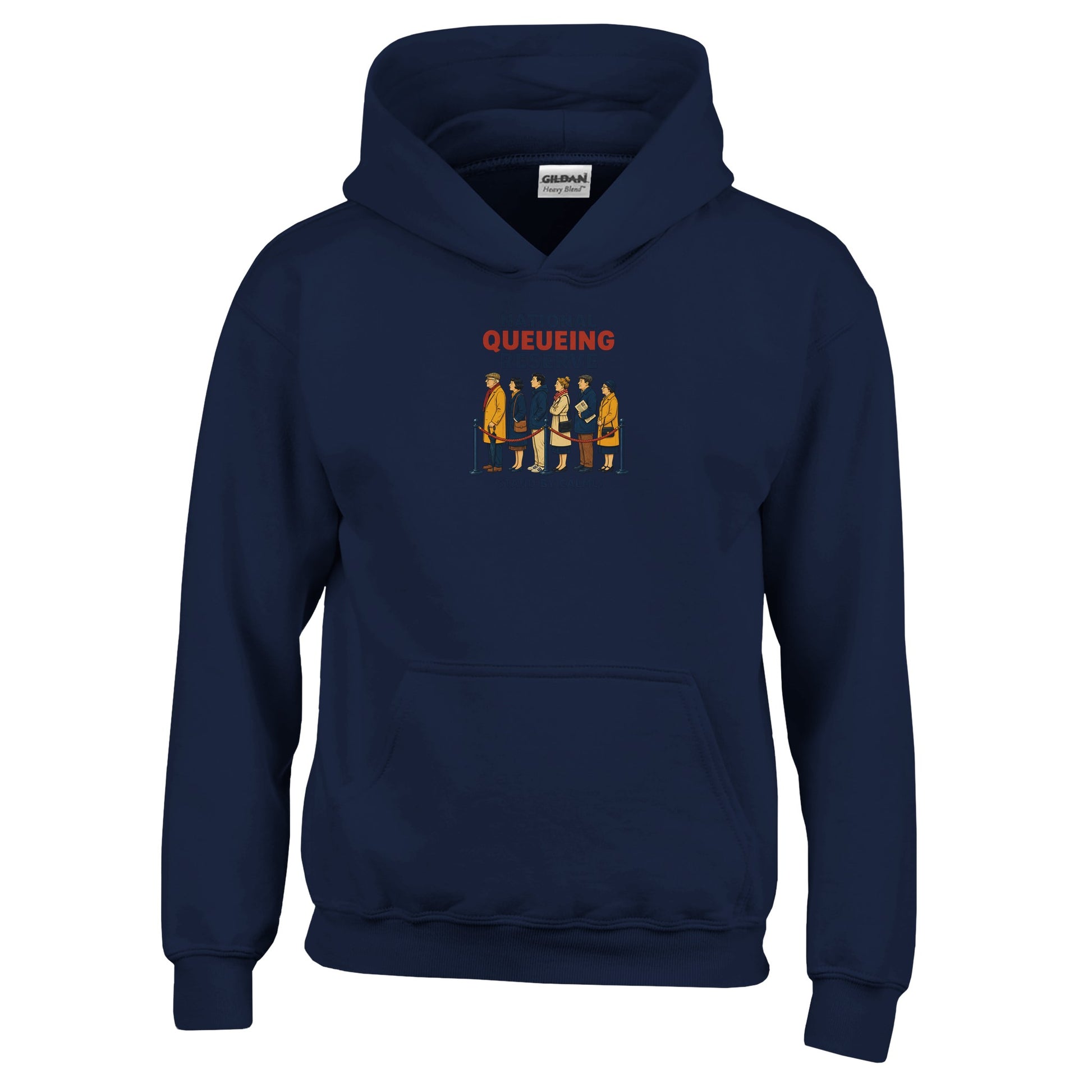 National Queueing Reserve – British Queue Graphic Kids' Hoodie — product view 7