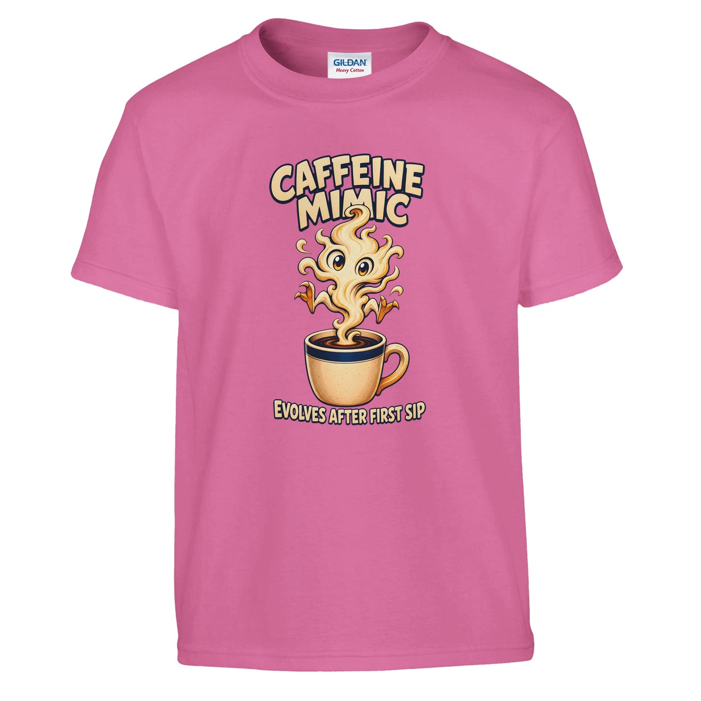Caffeine Mimic – Evolves After First Sip Kids' T-shirt — product view 10