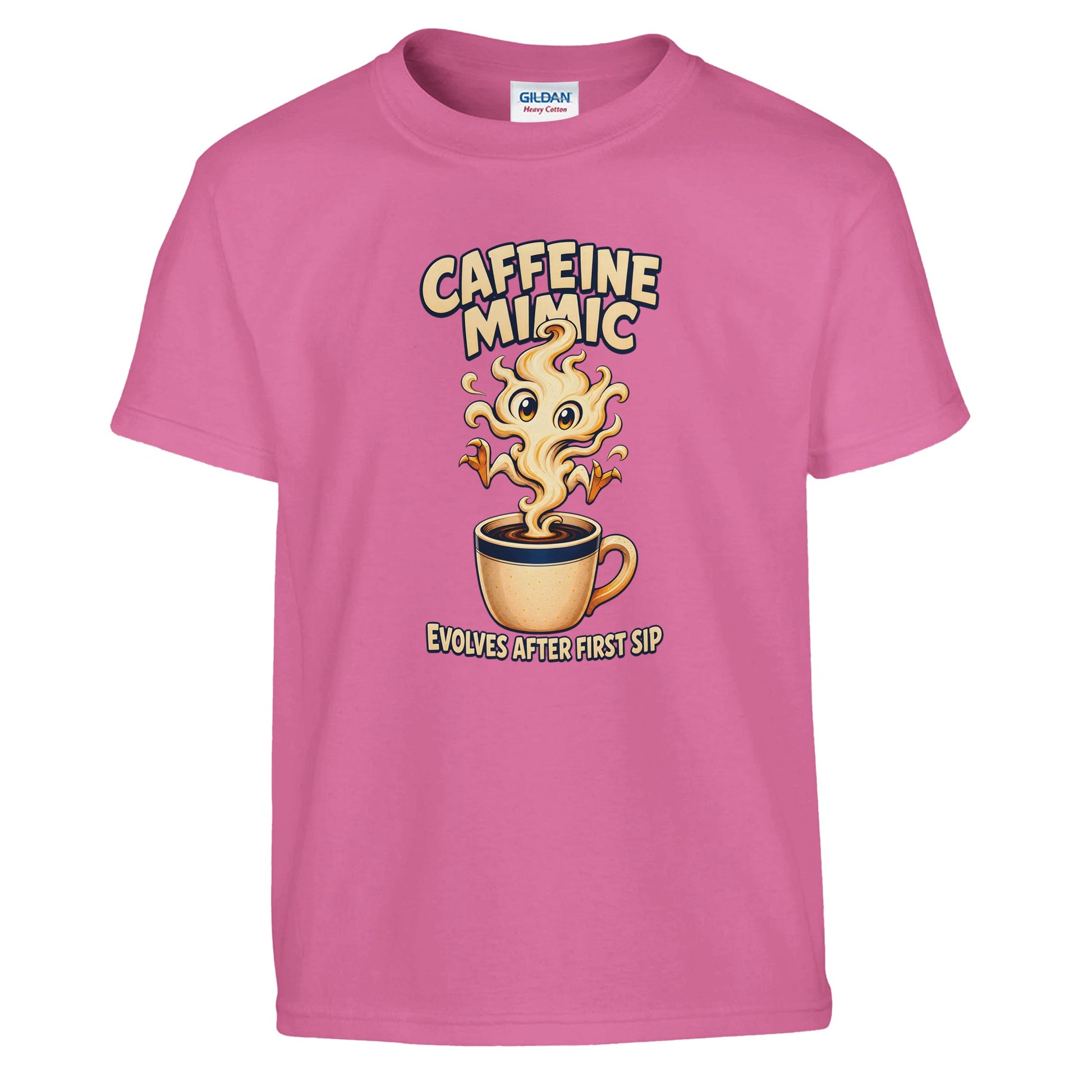 Caffeine Mimic – Evolves After First Sip Kids' T-shirt — product view 10
