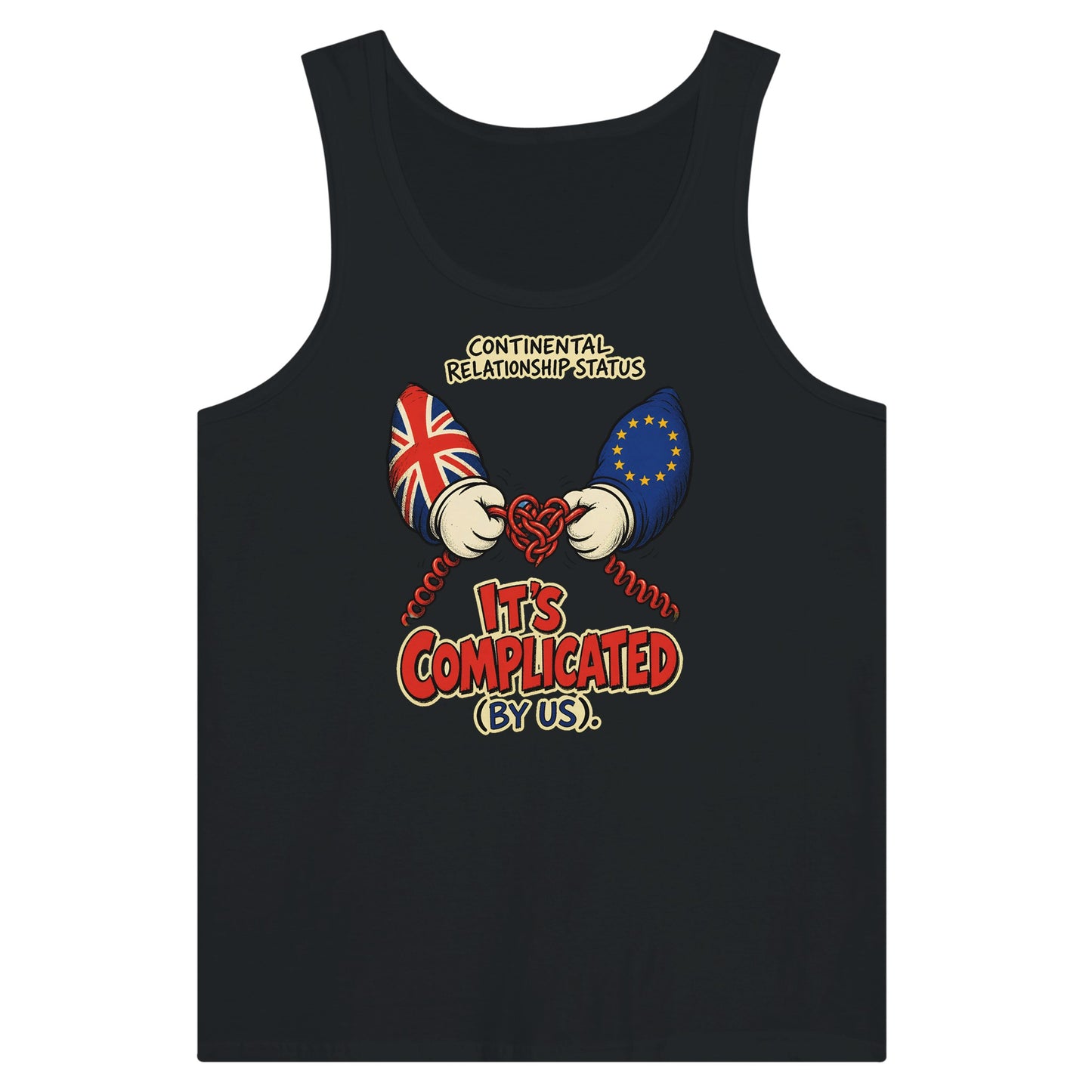 It's Complicated (By Us) UK–EU 1990s Cartoon Premium Unisex Tank Top — product view 8