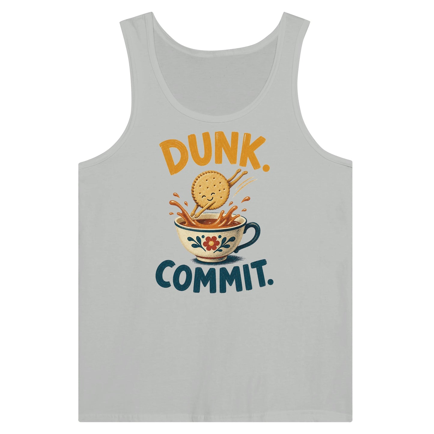 Dunk. Commit. Tea Biscuit Graphic Premium Unisex Tank Top — product view 5