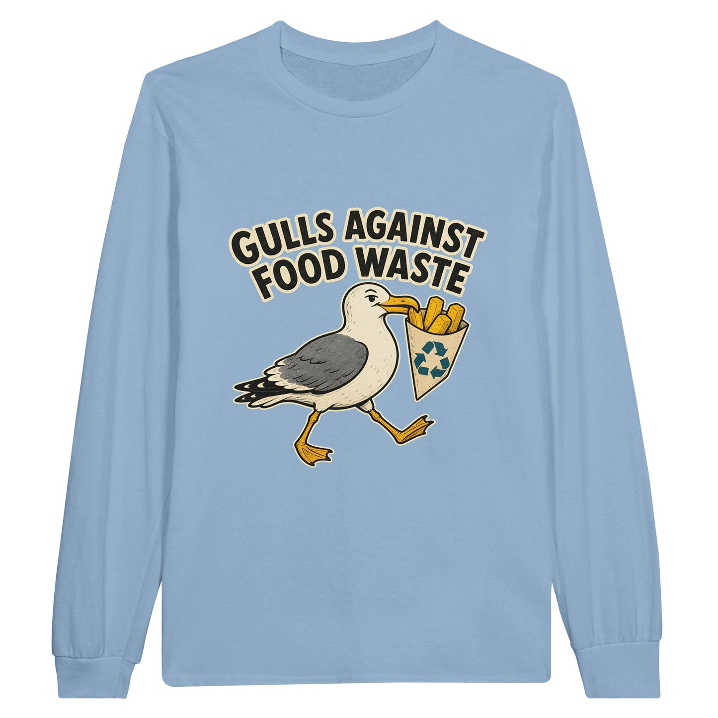 Gulls Against Food Waste Graphic Long-Sleeve T-shirt — product view 8