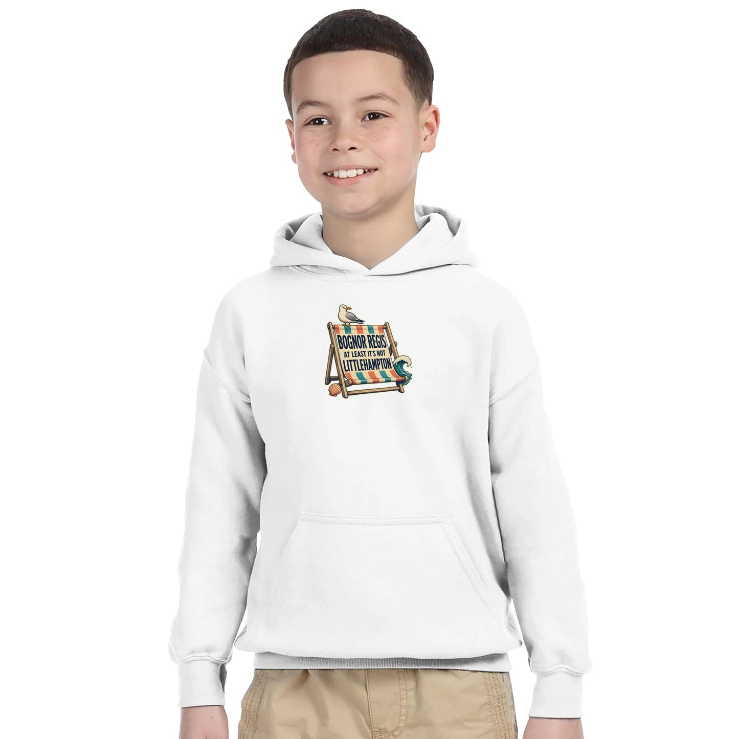Bognor Regis — At Least It's Not Littlehampton Kids' Hoodie — product view 14