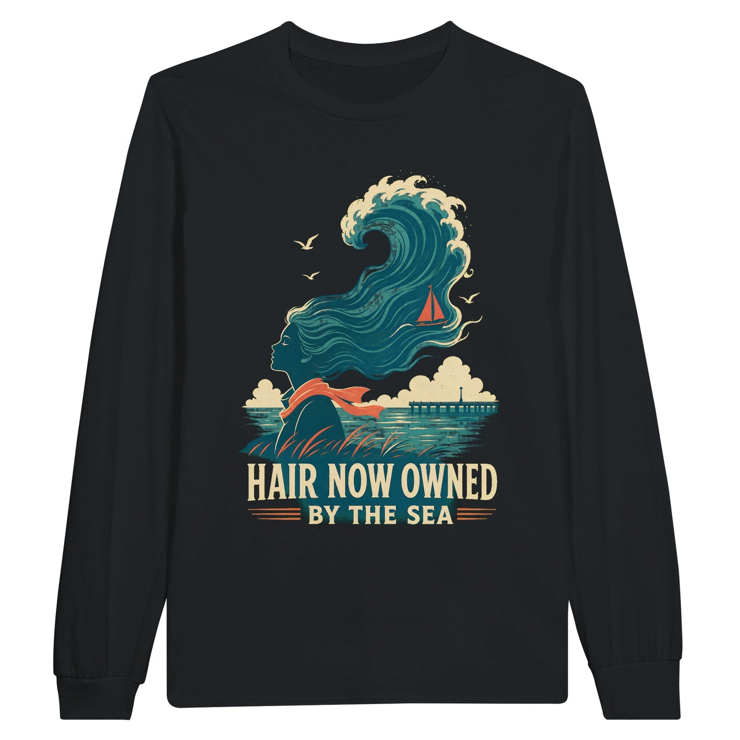 Hair Now Owned by the Sea Long-Sleeve T-shirt — product view 7