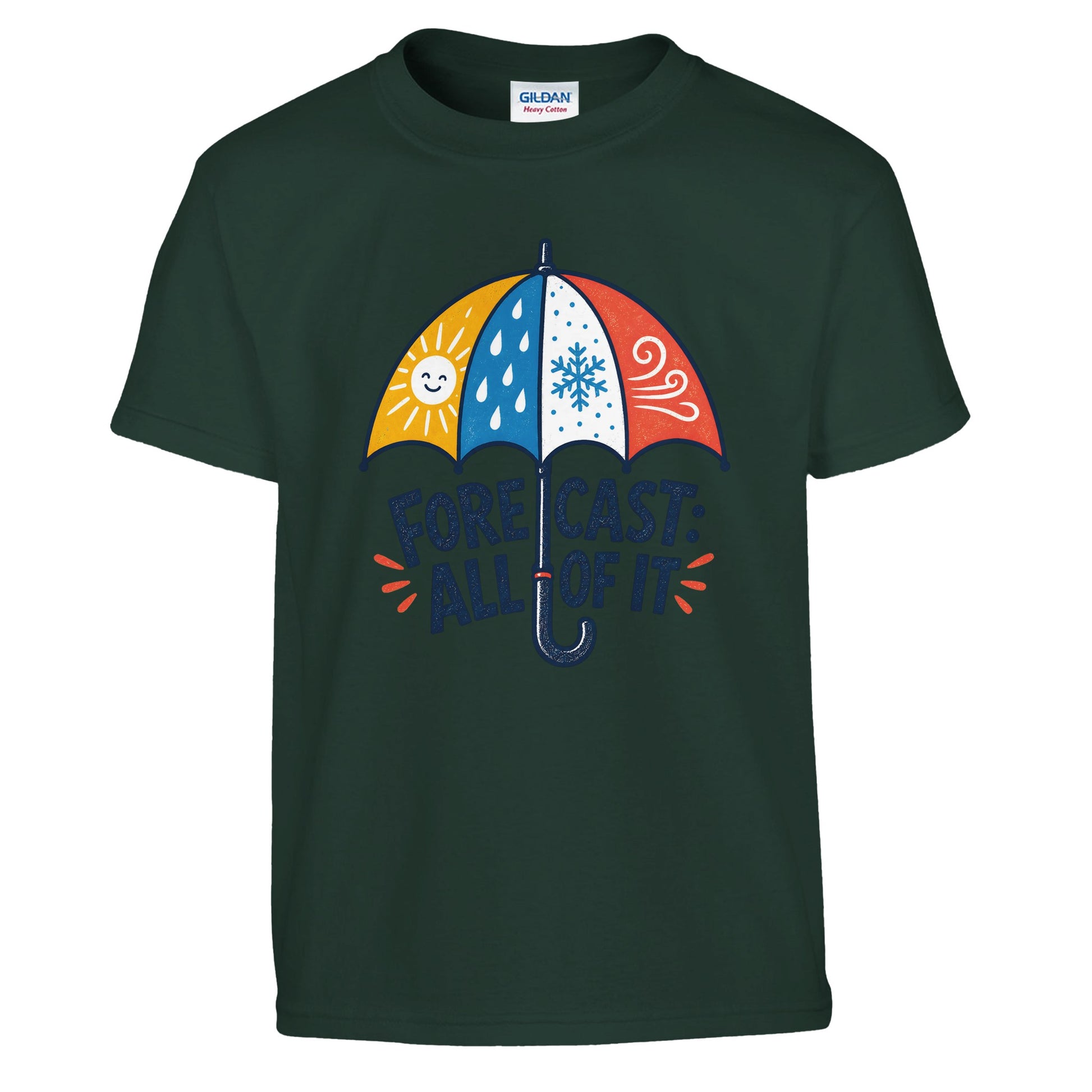 Forecast: All of It British Weather Graphic Kids' T-shirt — product view 13