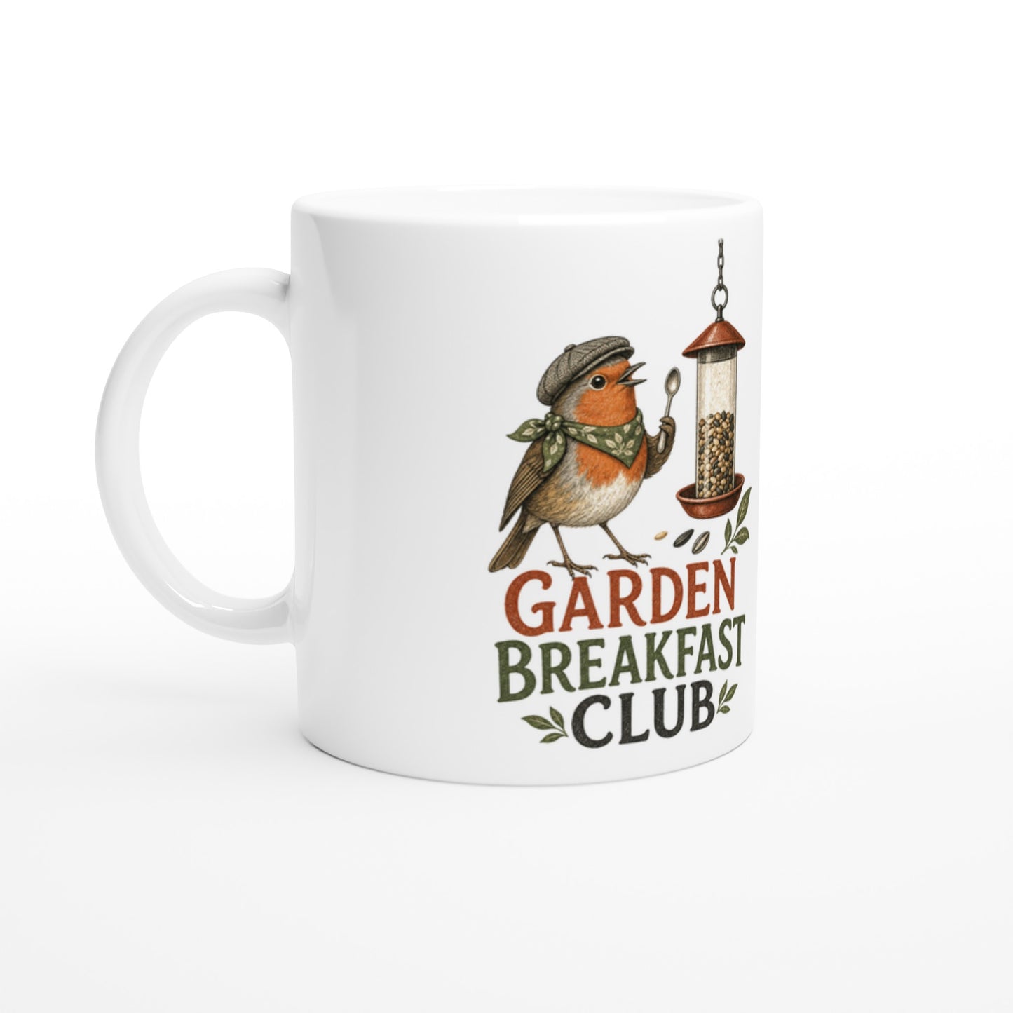 Garden Breakfast Club Robin Graphic Mug — product view 2