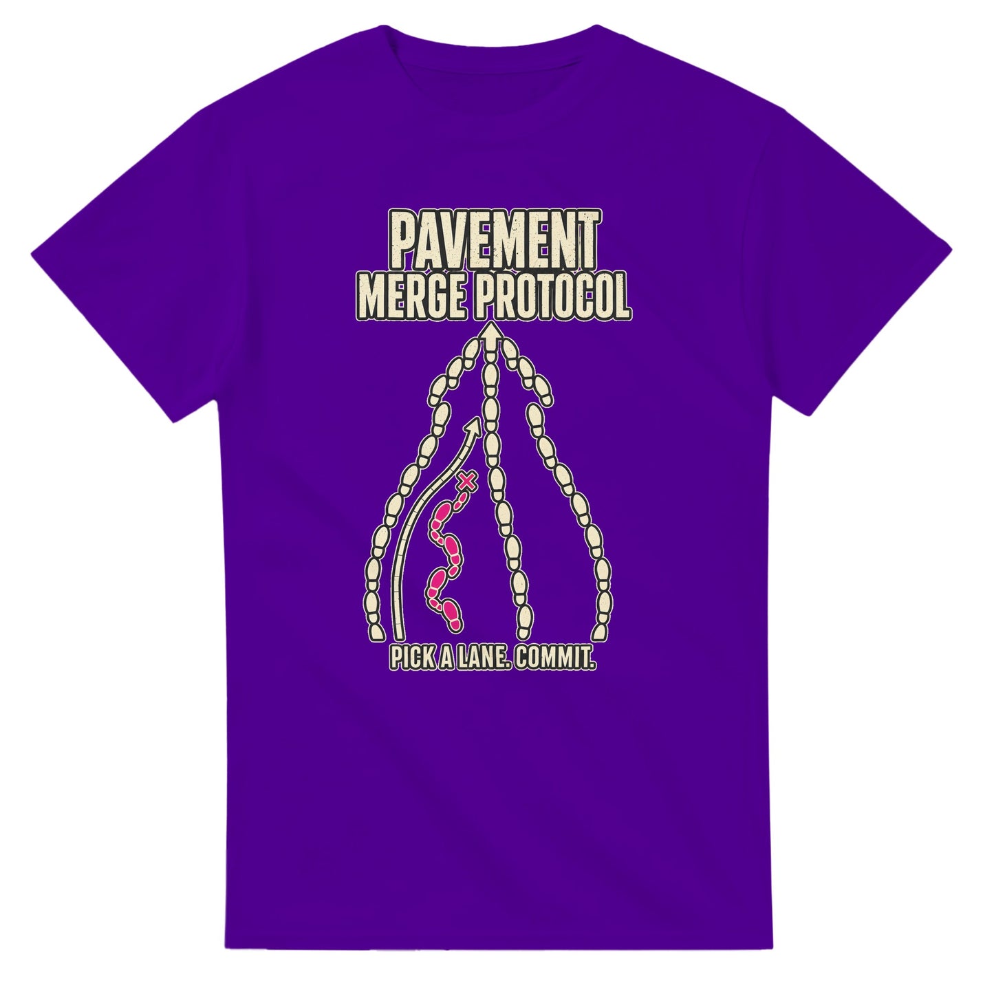 Pavement Merge Protocol — Pick a Lane T-shirt — product view 16
