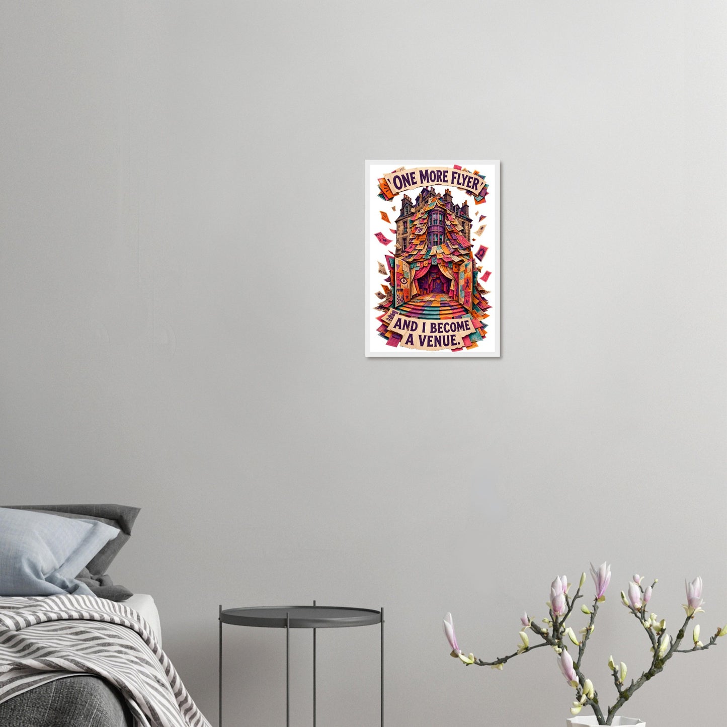 One More Flyer and I Become a Venue Framed Wall Art — product view 10