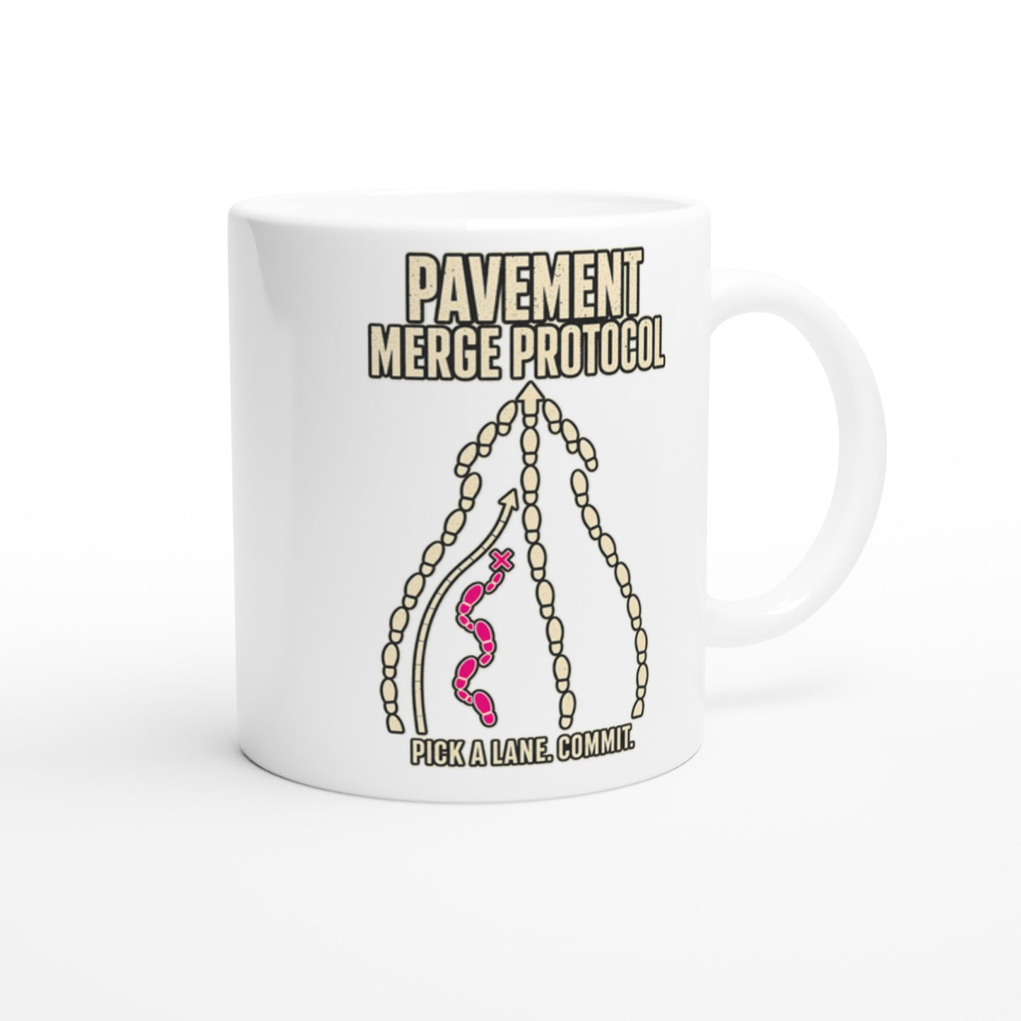 Pavement Merge Protocol — Pick a Lane Mug — product view 2