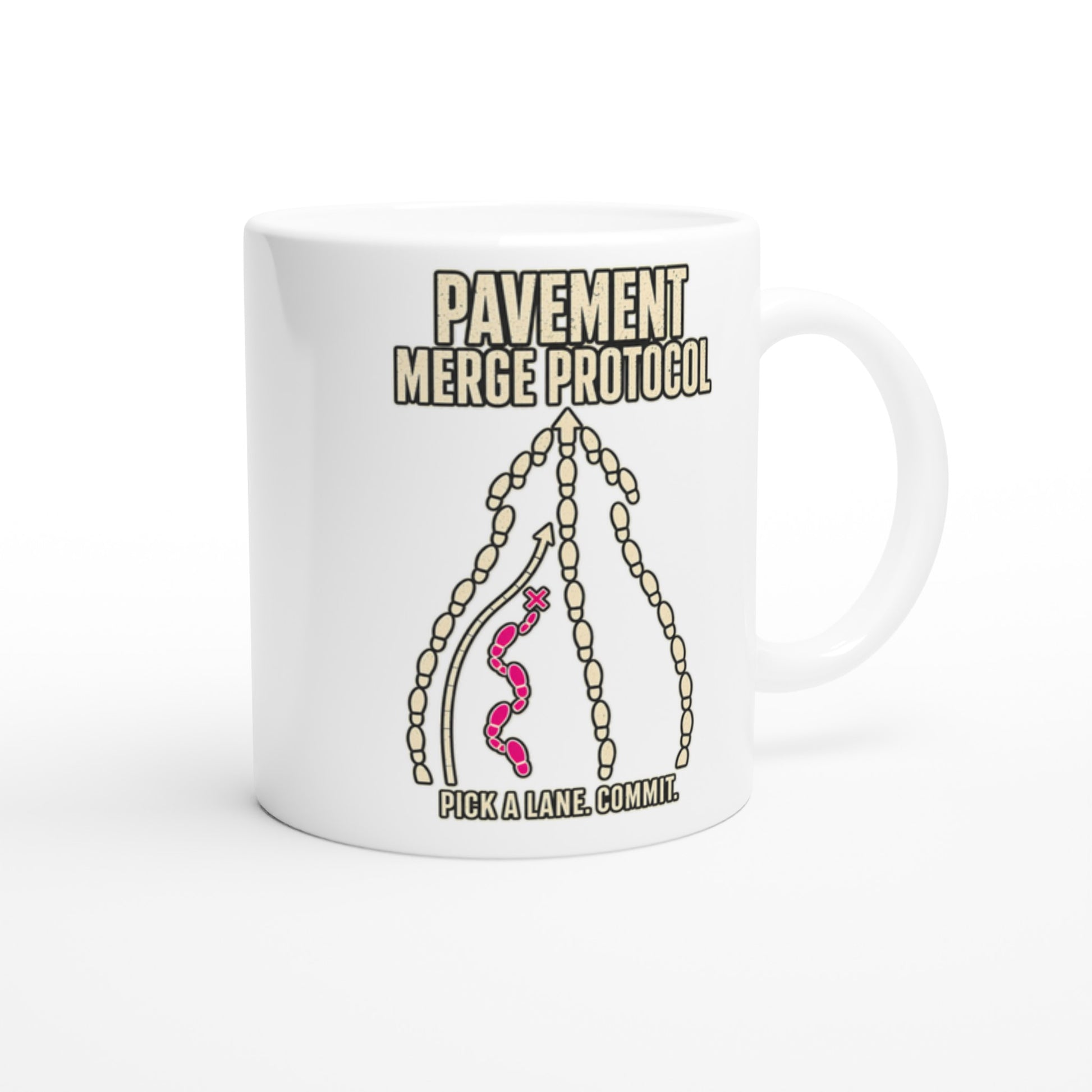 Pavement Merge Protocol — Pick a Lane Mug — product view 2