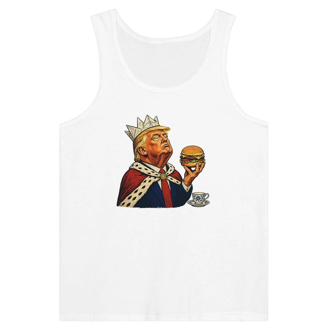 The Very Temporary Monarch — Trump Satire Premium Unisex Tank Top