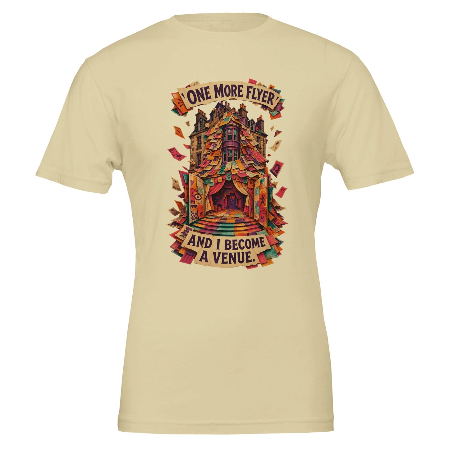 One More Flyer and I Become a Venue T-shirt — product view 5