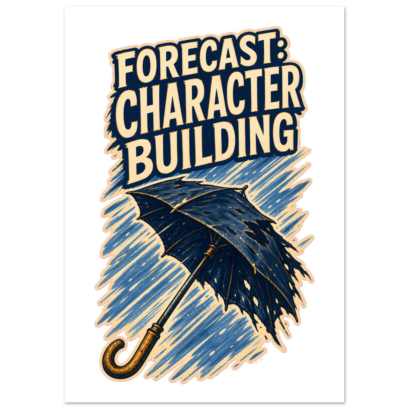 Forecast: Character Building – British Weather Poster