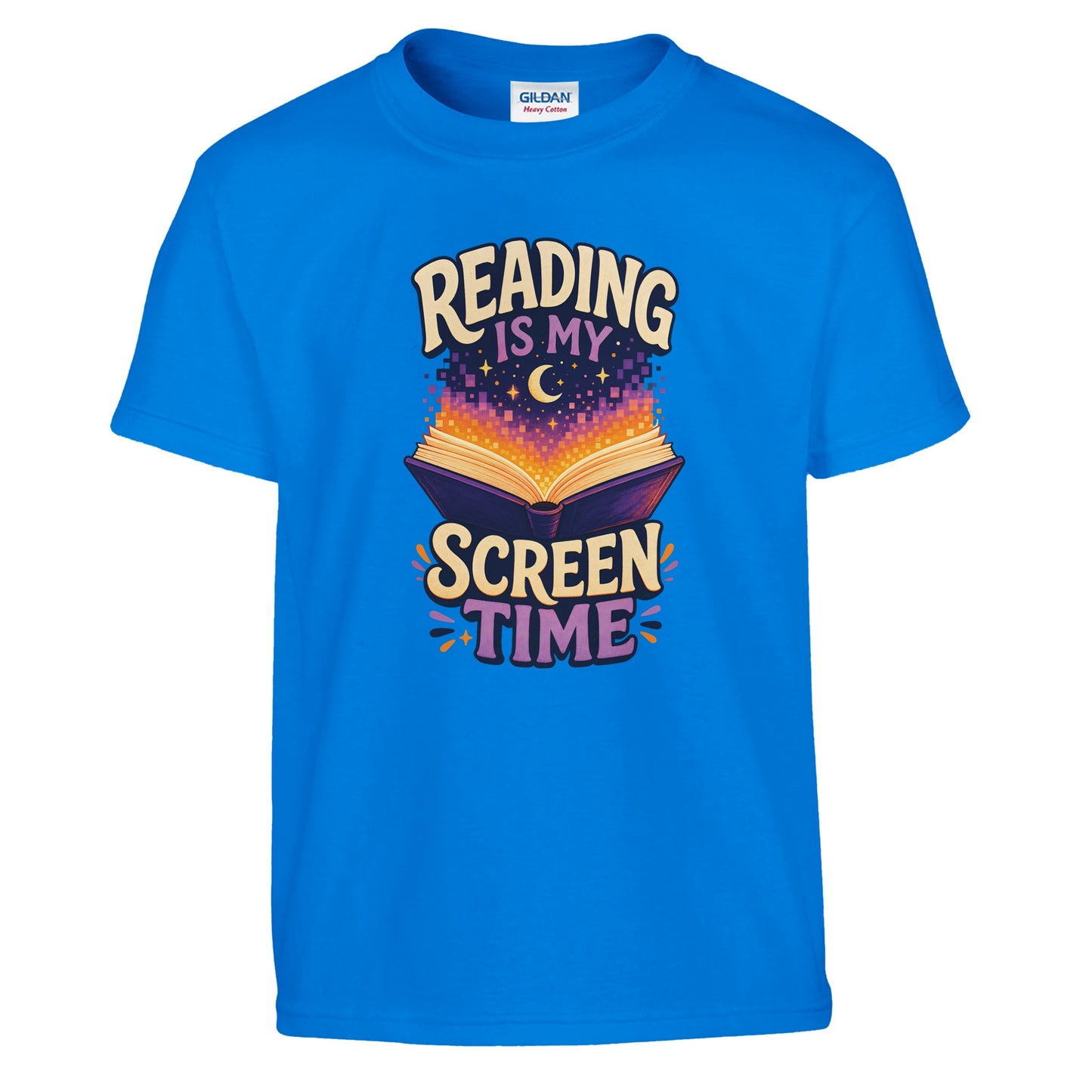 Reading Is My Screen Time Book Graphic Kids' T-shirt — product view 14