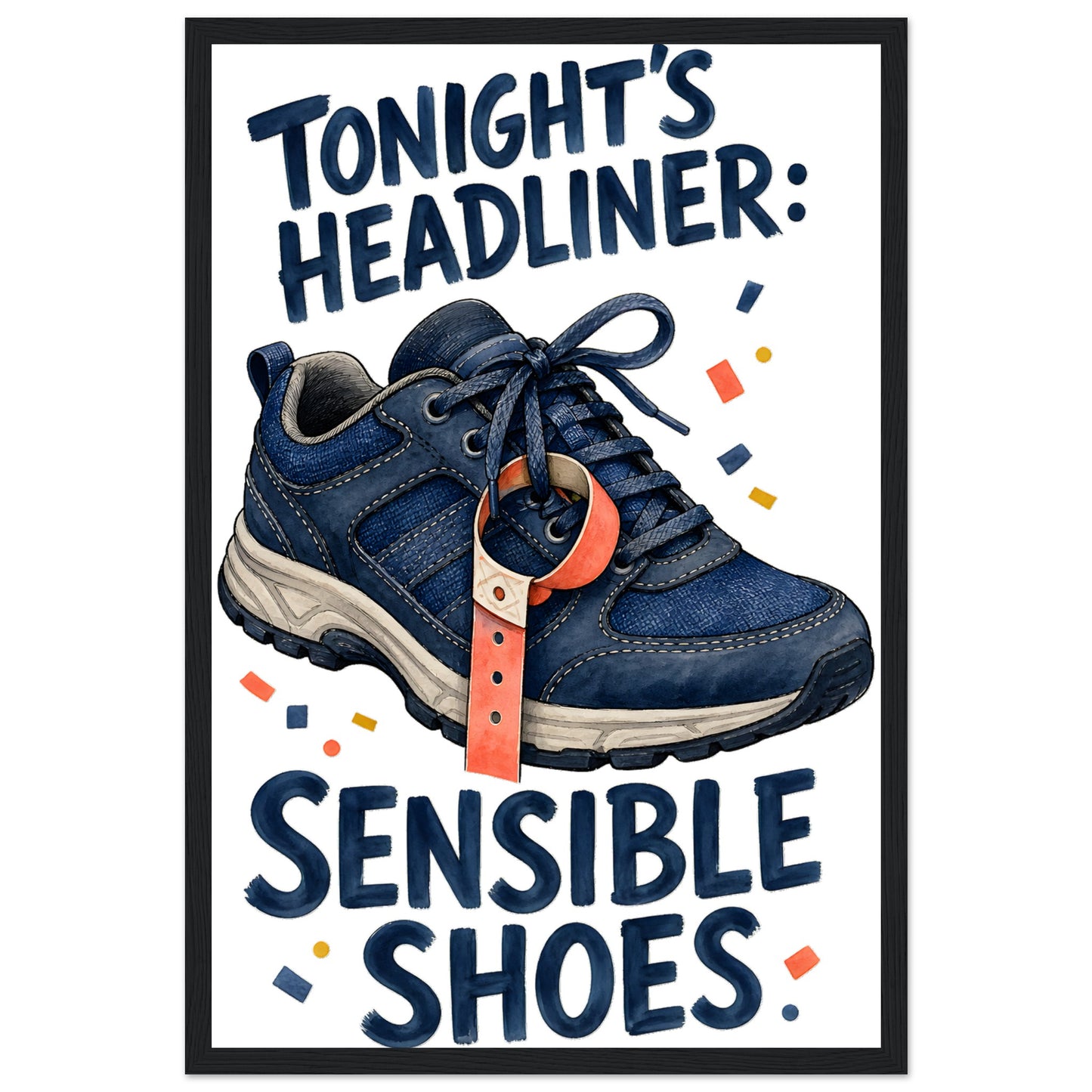 Tonight's Headliner: Sensible Shoes Concert Framed Wall Art — product view 6