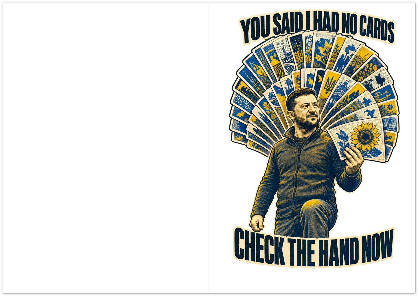 You Said I Had No Cards – Zelenskyy Satire Greeting Card Pack — product view 5