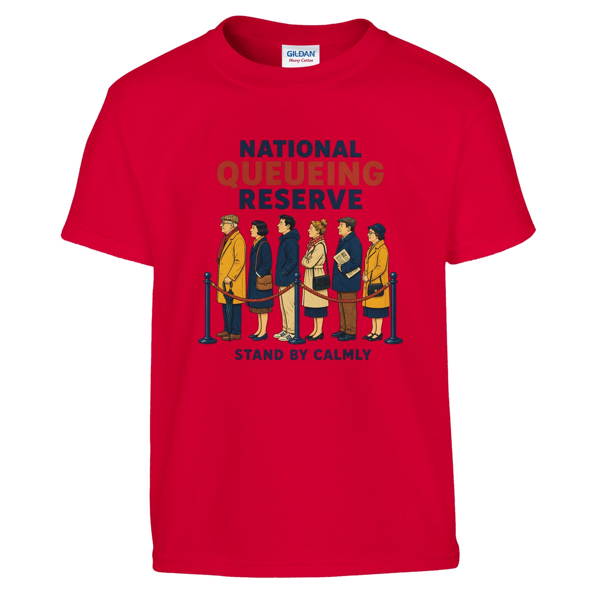 National Queueing Reserve – British Queue Graphic Kids' T-shirt — product view 5