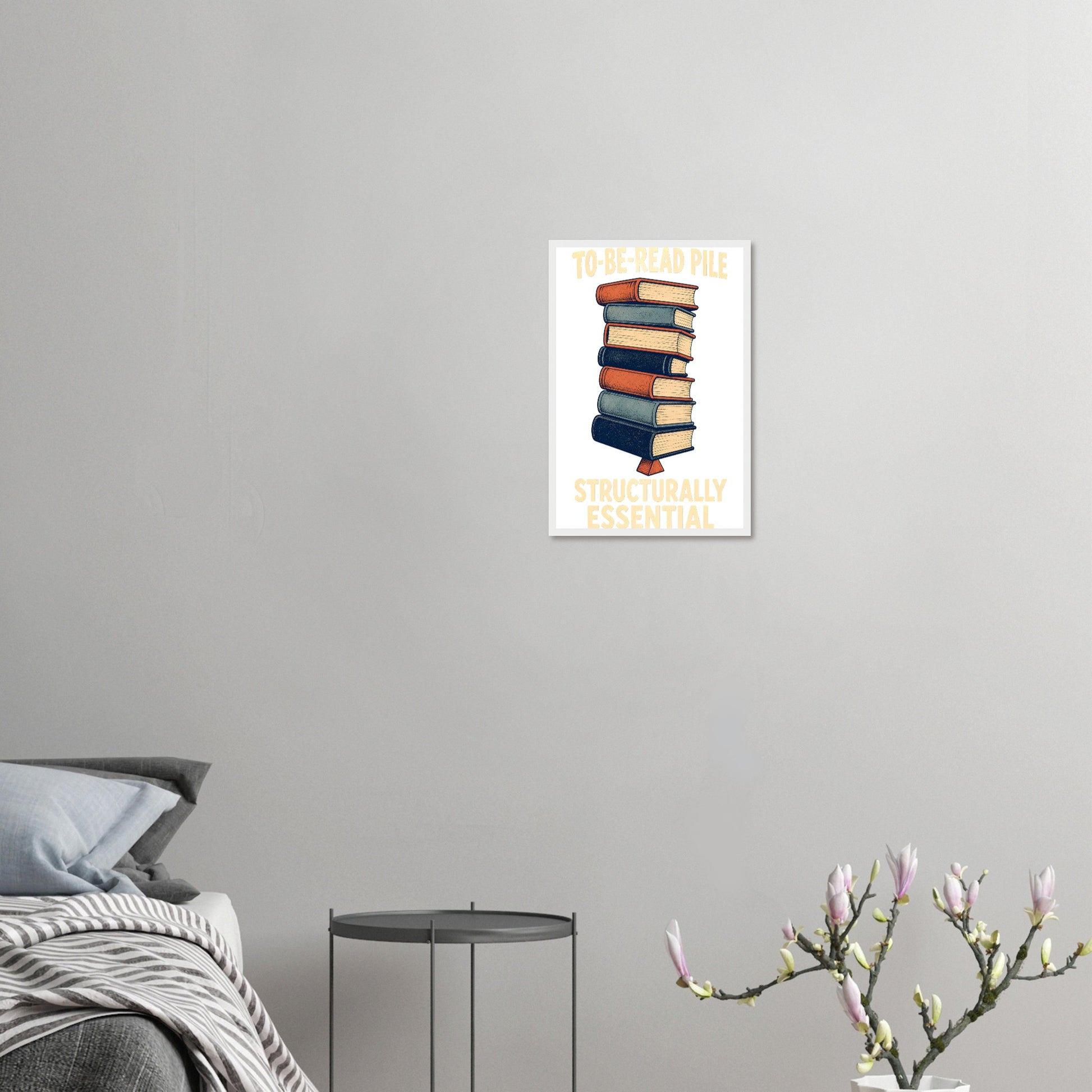 To-Be-Read Pile: Structurally Essential Book Graphic Framed Wall Art — product view 10