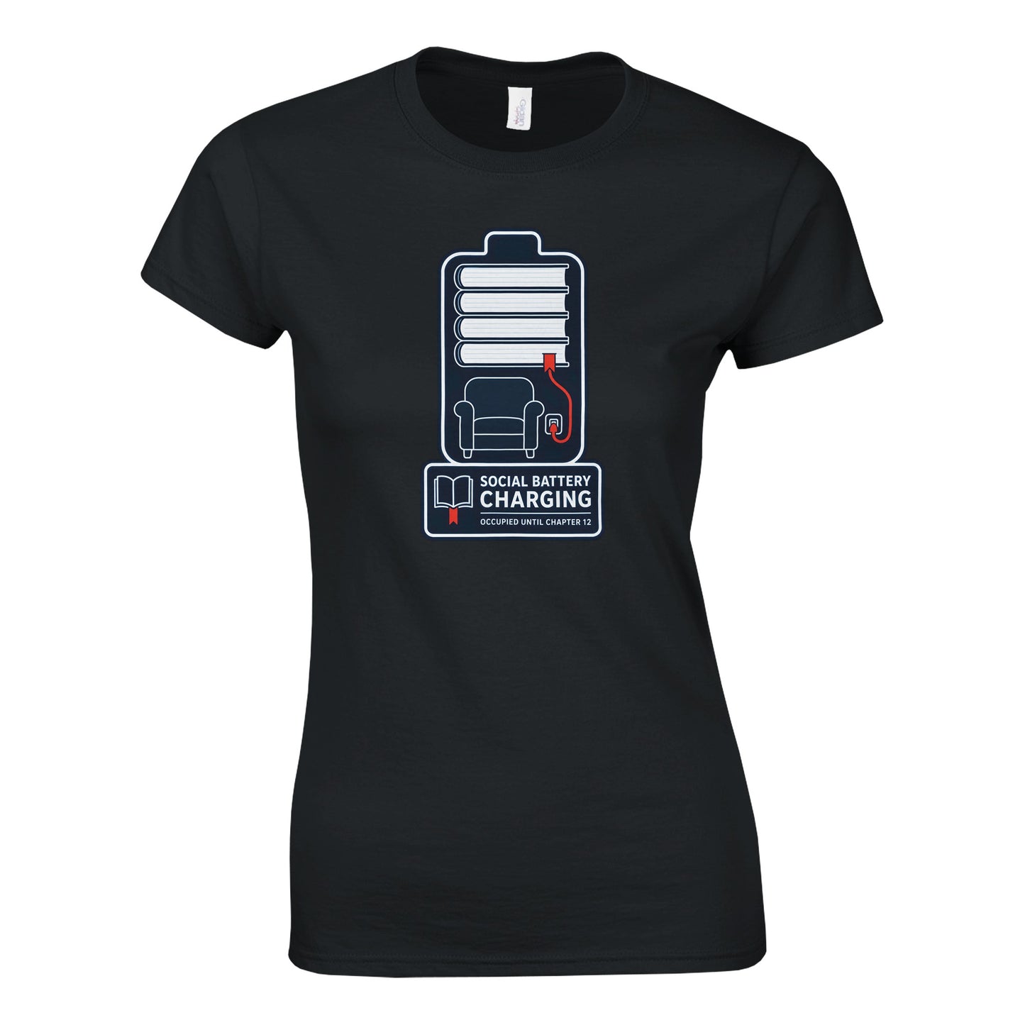 Social Battery Charging Women's T-shirt — product view 9