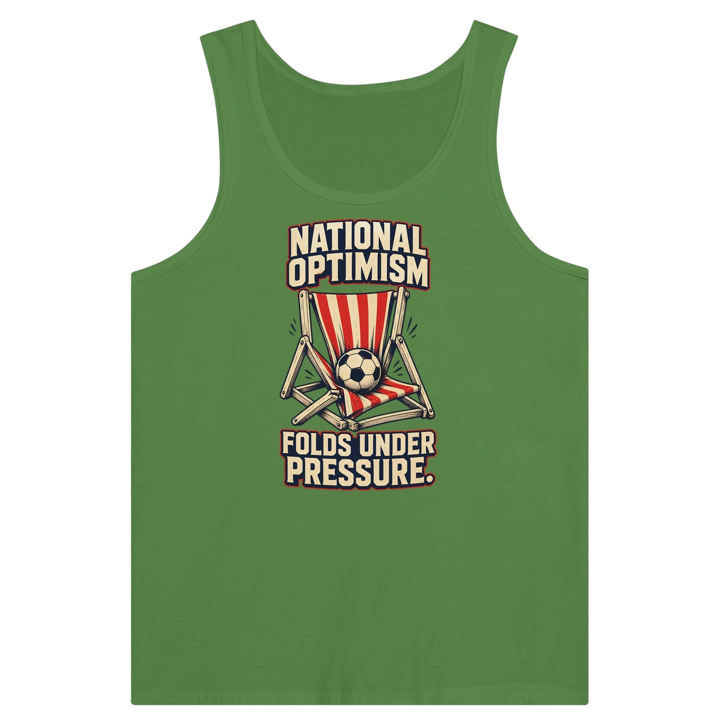 National Optimism Folds Under Pressure Football Premium Unisex Tank Top — product view 13