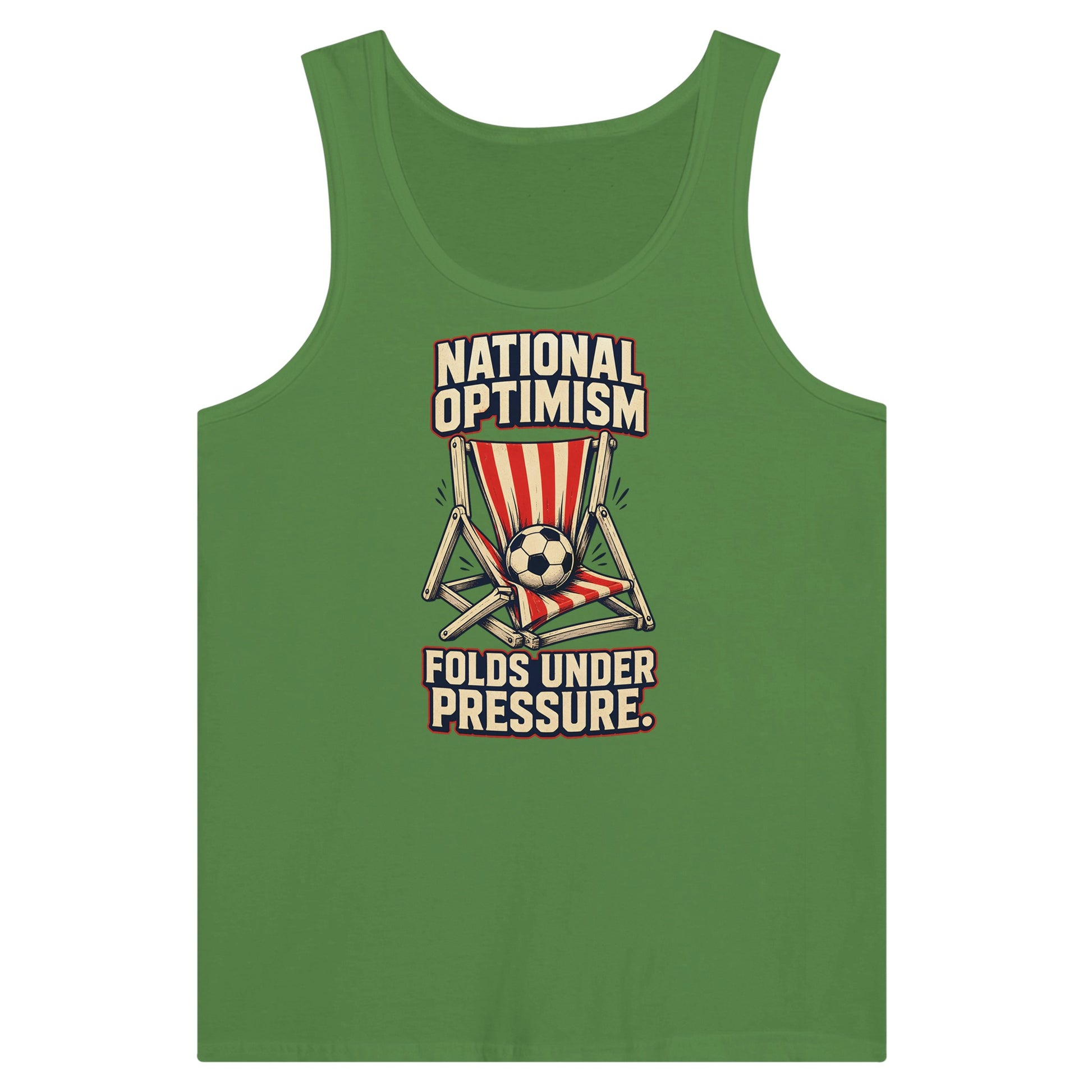 National Optimism Folds Under Pressure Football Premium Unisex Tank Top — product view 13