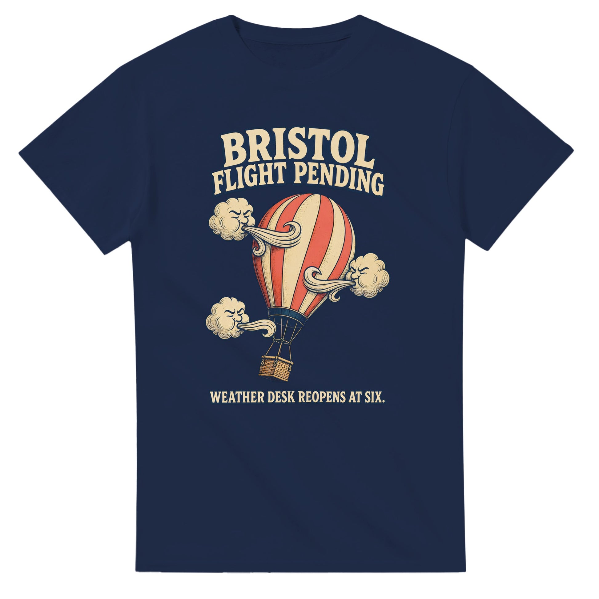 Bristol Flight Pending – Weather Desk T-shirt — product view 5