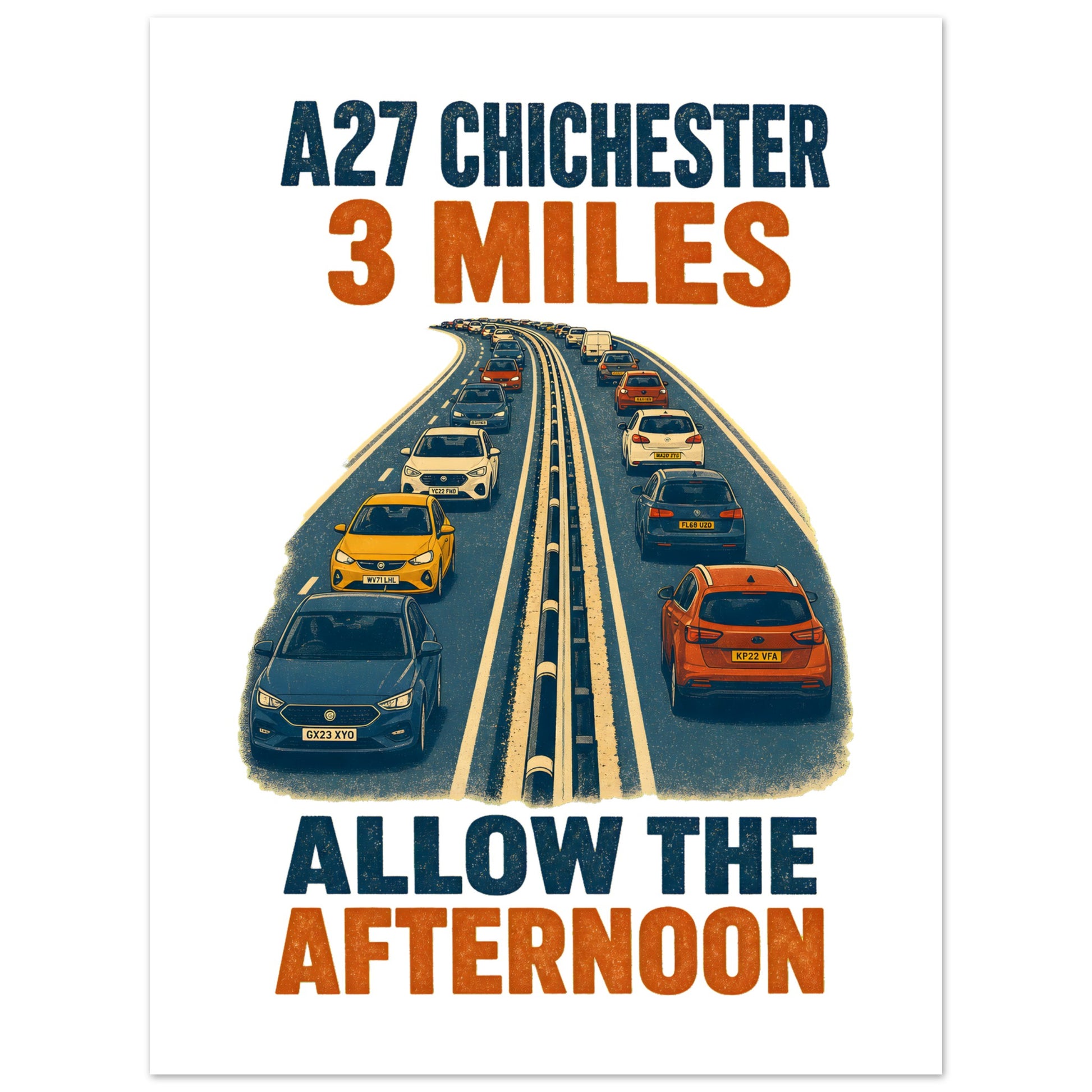A27 Chichester – 3 Miles, Allow the Afternoon Poster — product view 5