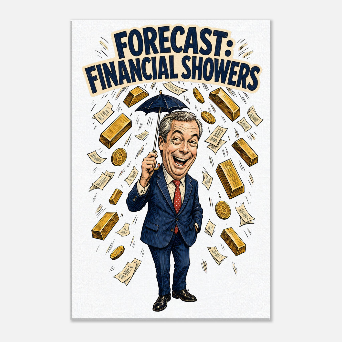 Forecast: Financial Showers — Canvas print