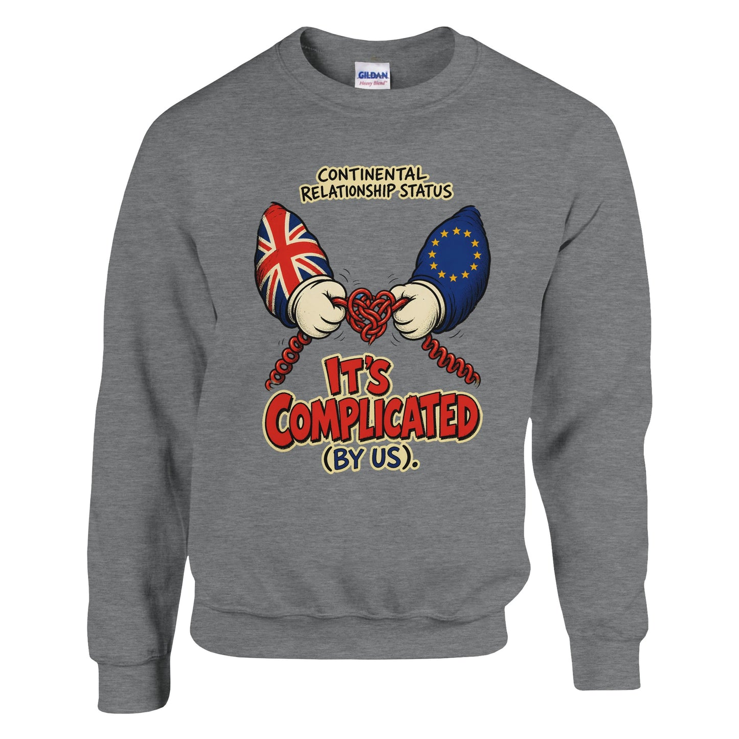 It's Complicated (By Us) UK–EU 1990s Cartoon Sweatshirt — product view 16