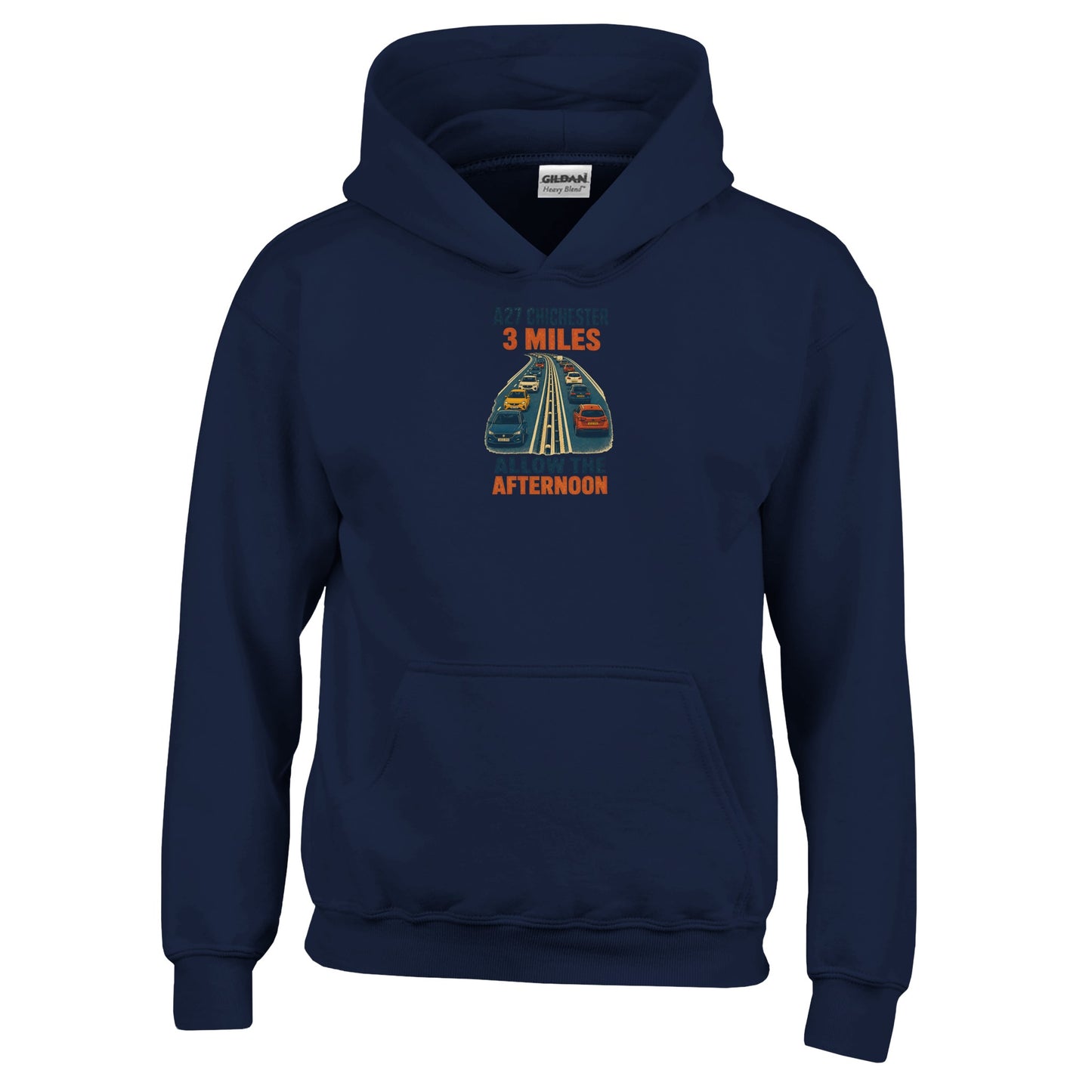 A27 Chichester – 3 Miles, Allow the Afternoon Kids' Hoodie — product view 7